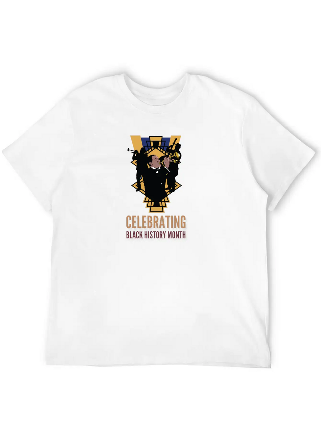 Black History Month Jazz Design Basic Graphic T-Shirt – Daily Comfort In Soft Cotton