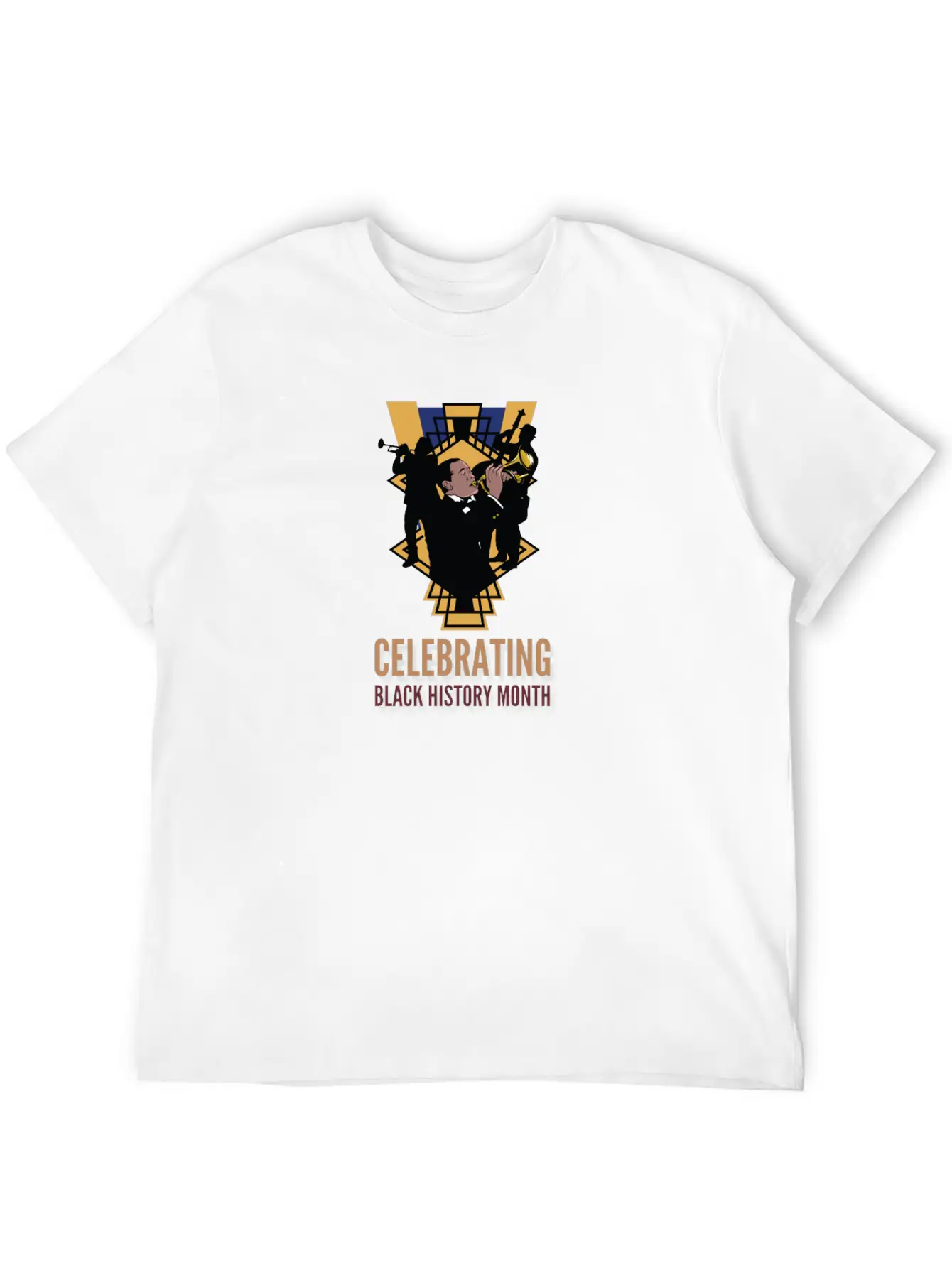 Black History Month Jazz Design Basic Graphic T-Shirt – Daily Comfort In Soft Cotton