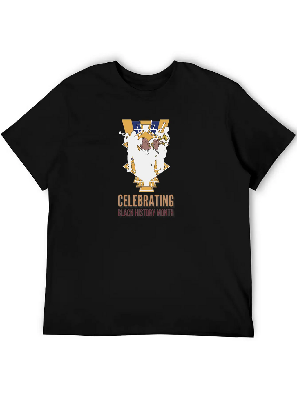 Black History Month Jazz Design Basic Graphic T-Shirt – Daily Comfort In Soft Cotton