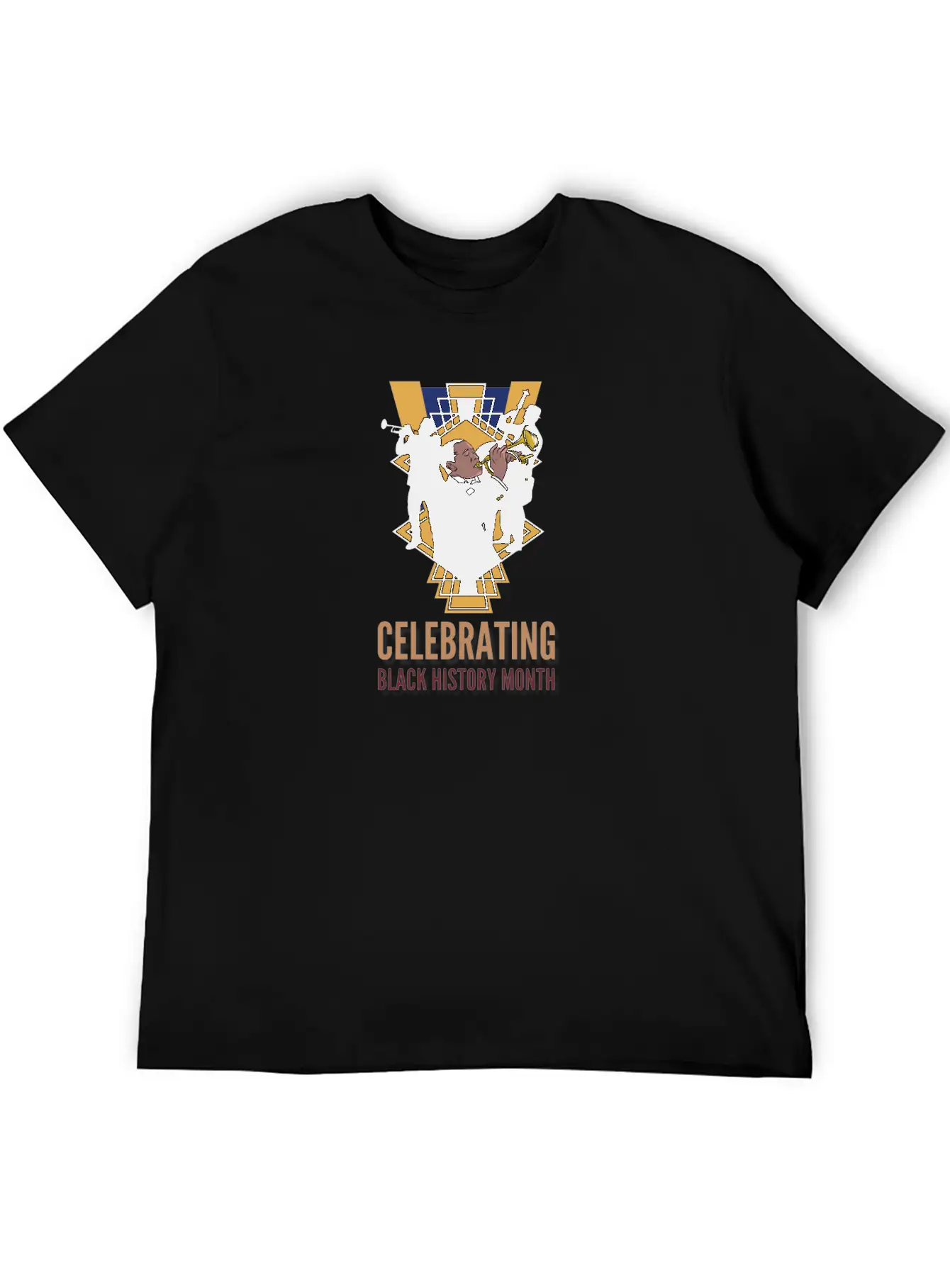 Black History Month Jazz Design Basic Graphic T-Shirt – Daily Comfort In Soft Cotton