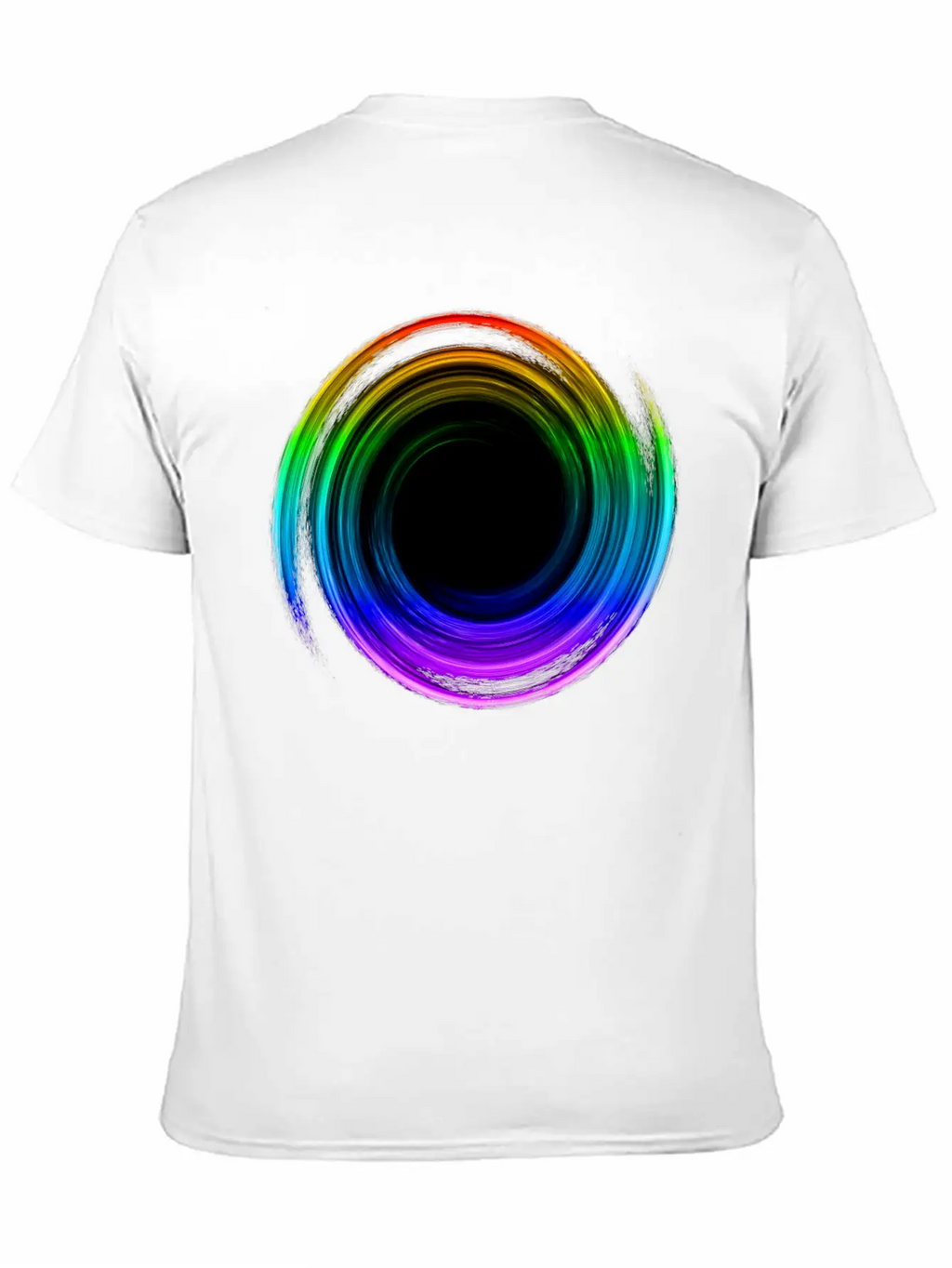 Black Hole Space Universe Physics Cosmos Rainbow Essential Cotton Tee For Daily Outfits – Unisex Style