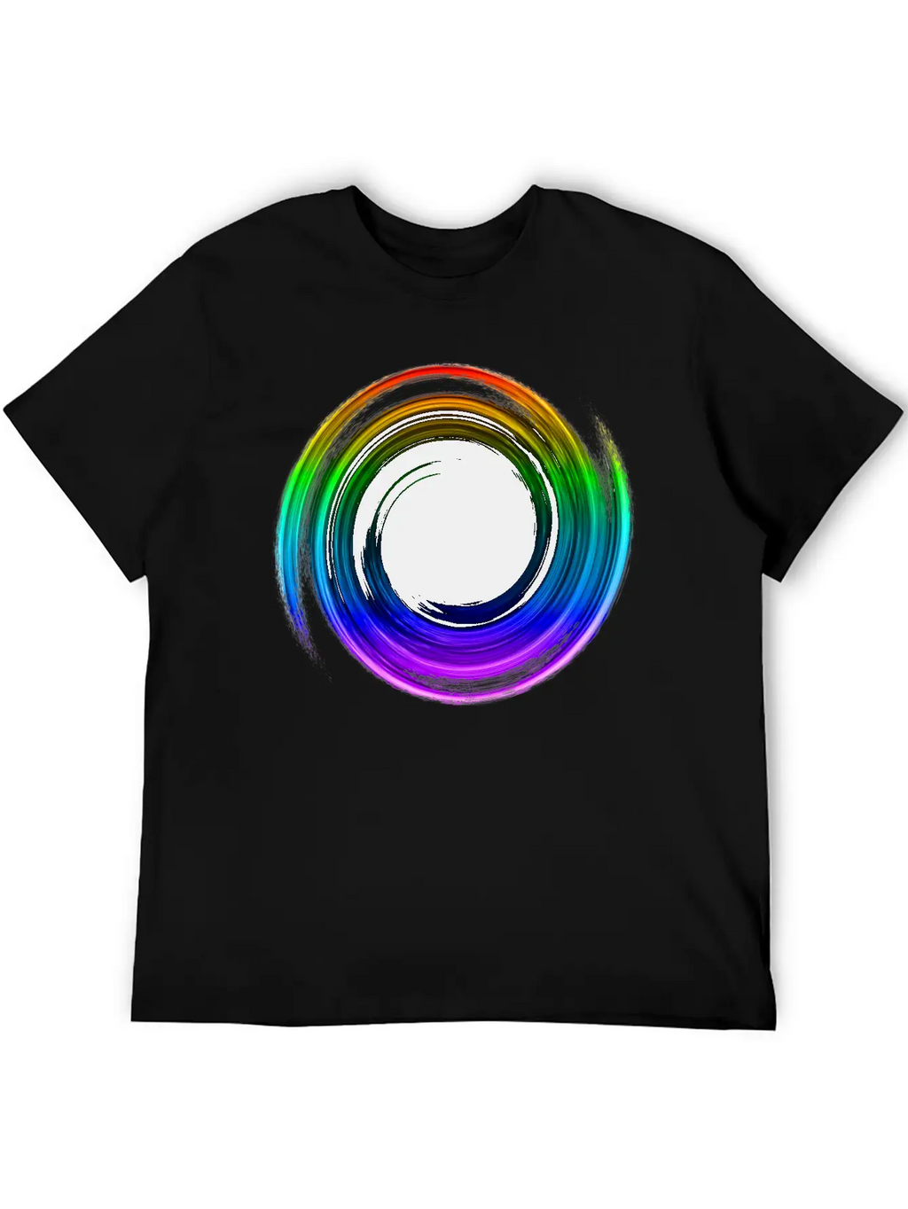 Black Hole Space Universe Physics Cosmos Rainbow Essential Cotton Tee For Daily Outfits – Unisex Style