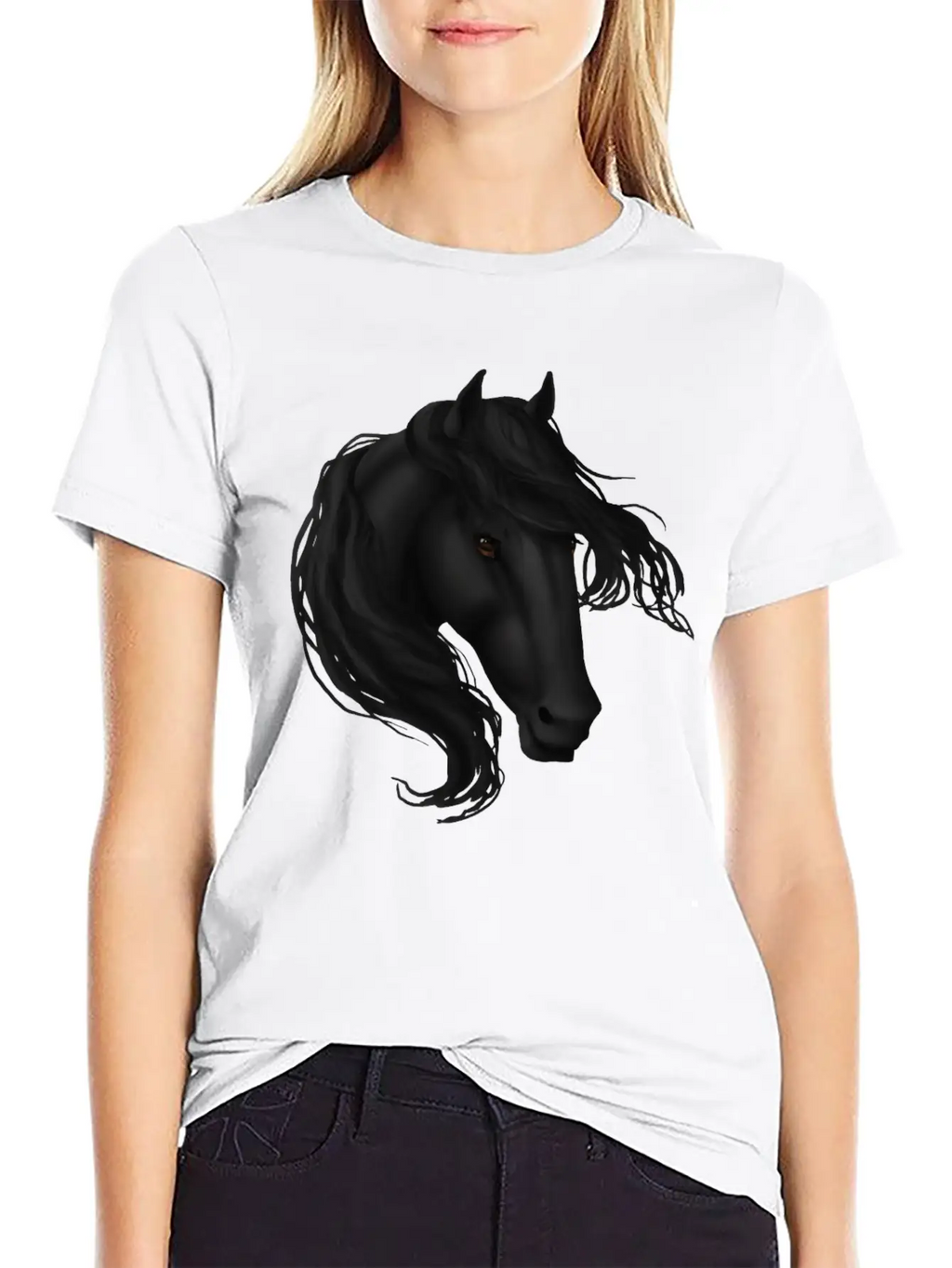 Black Horse Basic Graphic T-Shirt – Daily Comfort In Soft Cotton
