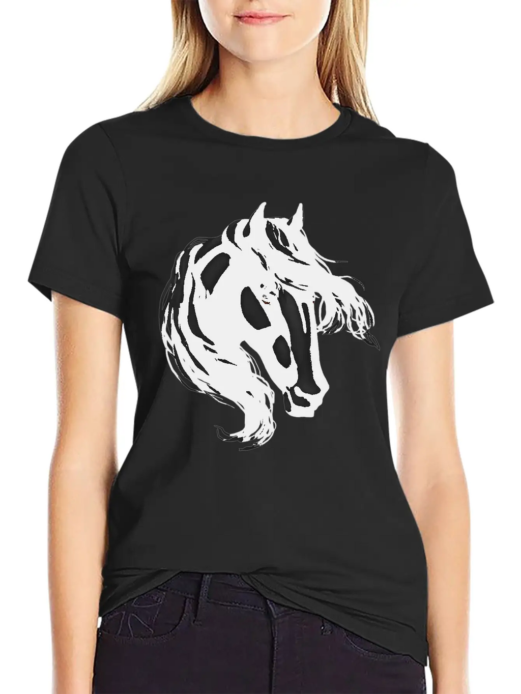 Black Horse Basic Graphic T-Shirt – Daily Comfort In Soft Cotton