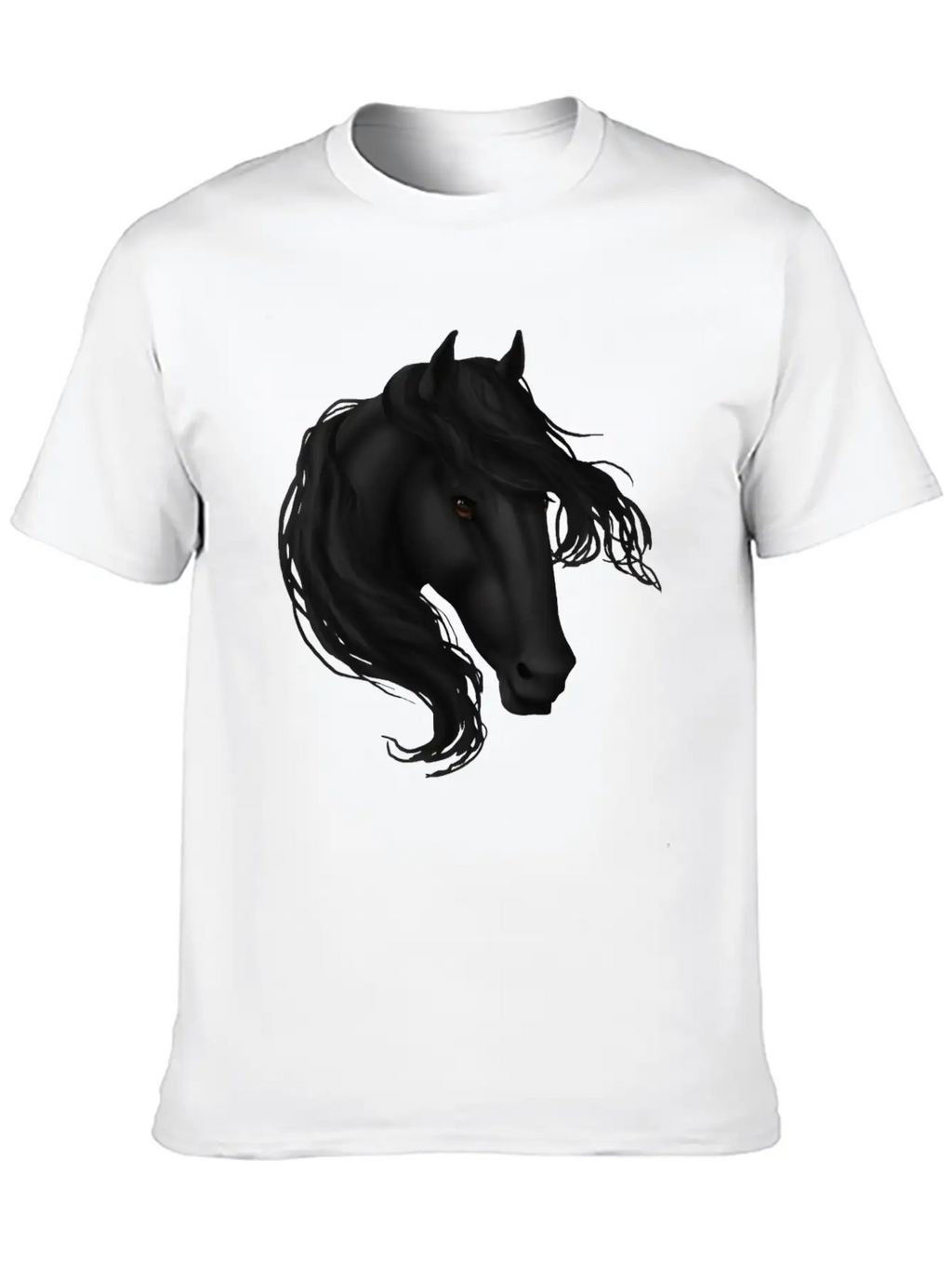 Black Horse Basic Graphic T-Shirt – Daily Comfort In Soft Cotton