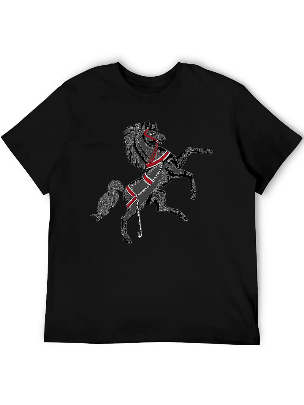 Black Horse Relaxed Everyday Tee – Lightweight And Durable Cotton