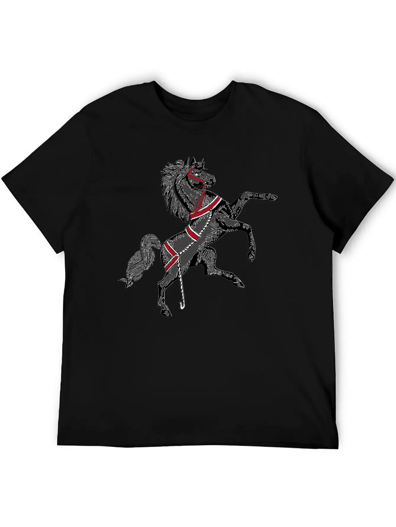 Black Horse Relaxed Everyday Tee – Lightweight And Durable Cotton
