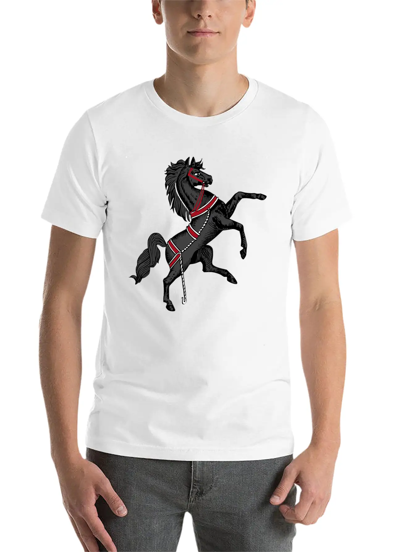 Black Horse Relaxed Everyday Tee – Lightweight And Durable Cotton