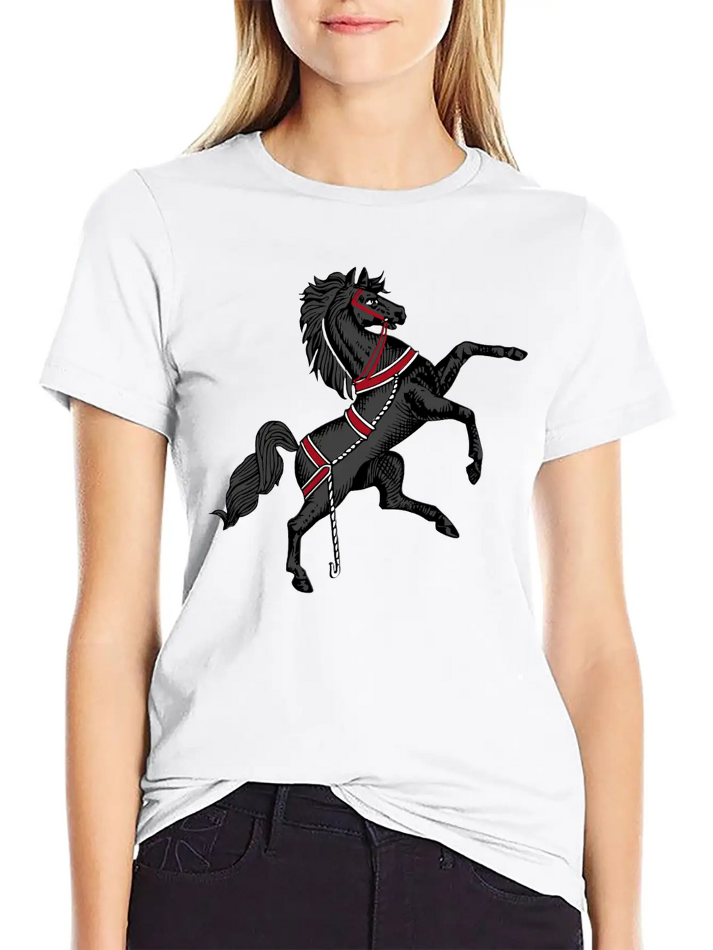 Black Horse Relaxed Everyday Tee – Lightweight And Durable Cotton