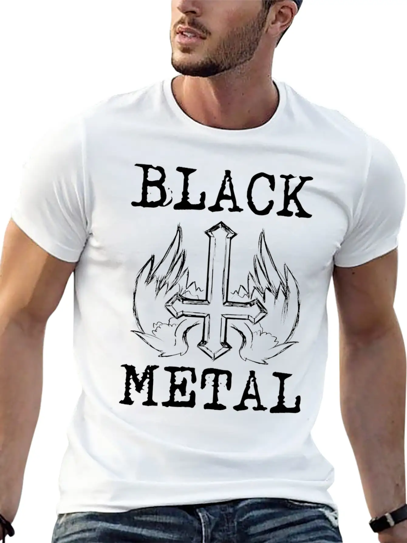 BLACK METAL Breathable Graphic T-Shirt – Perfect For Casual Days