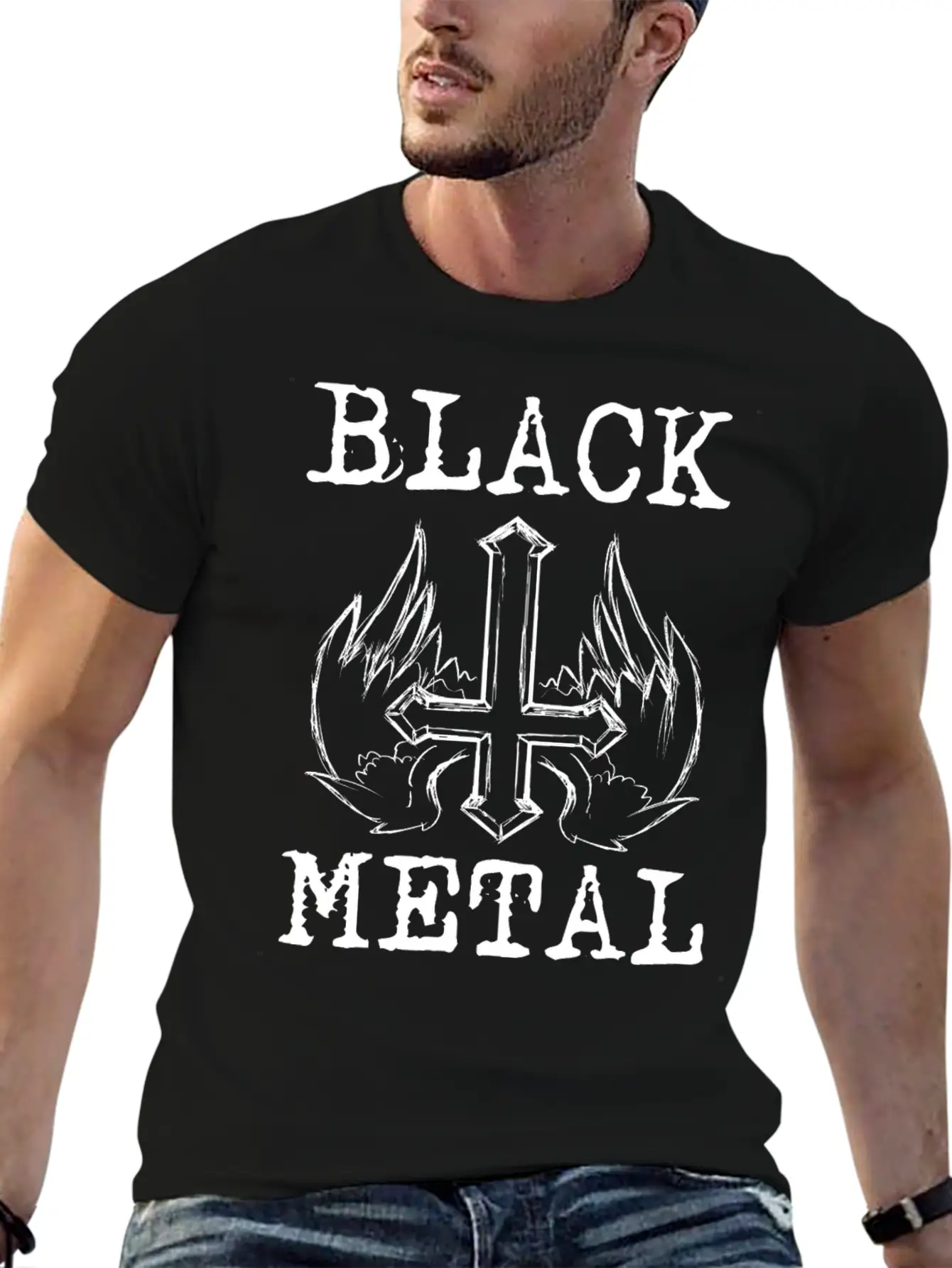 BLACK METAL Breathable Graphic T-Shirt – Perfect For Casual Days
