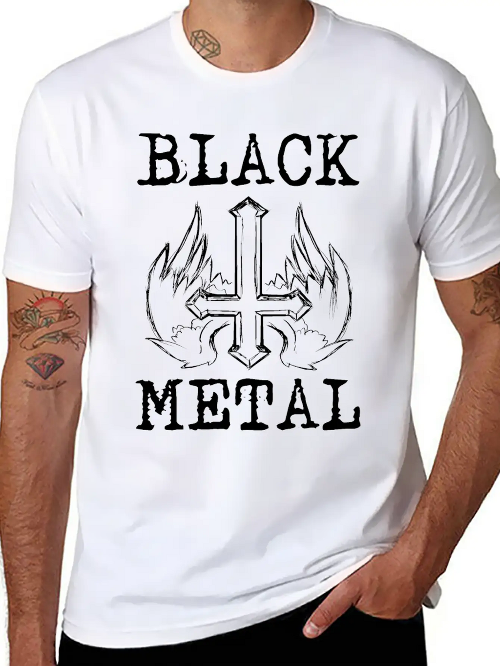 BLACK METAL Breathable Graphic T-Shirt – Perfect For Casual Days