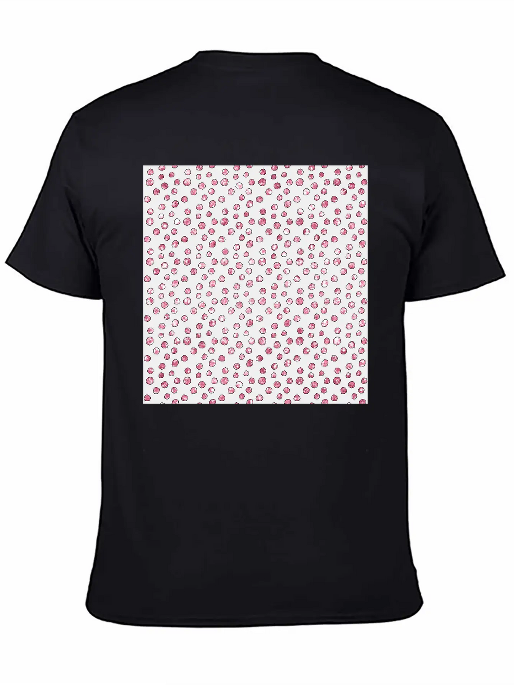 Black Pink Spots Pattern Classic Cotton Tee – Unisex Comfort For Any Season
