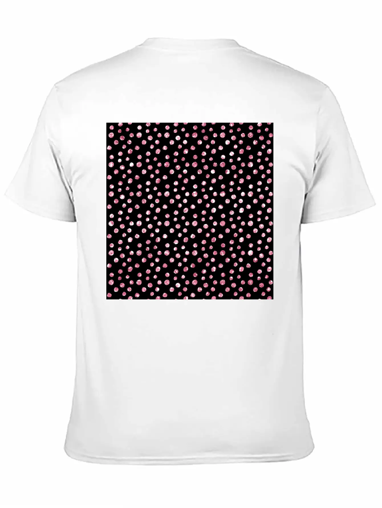 Black Pink Spots Pattern Classic Cotton Tee – Unisex Comfort For Any Season