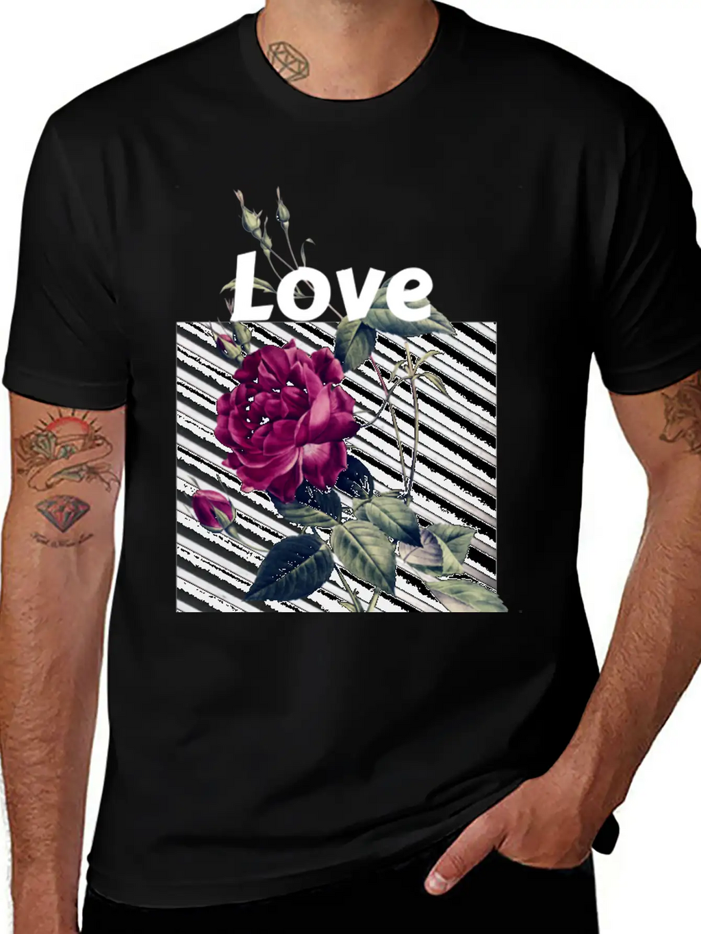 Black Rose Streetwear Aesthetic Classic Cotton Tee – Unisex Comfort For Any Season