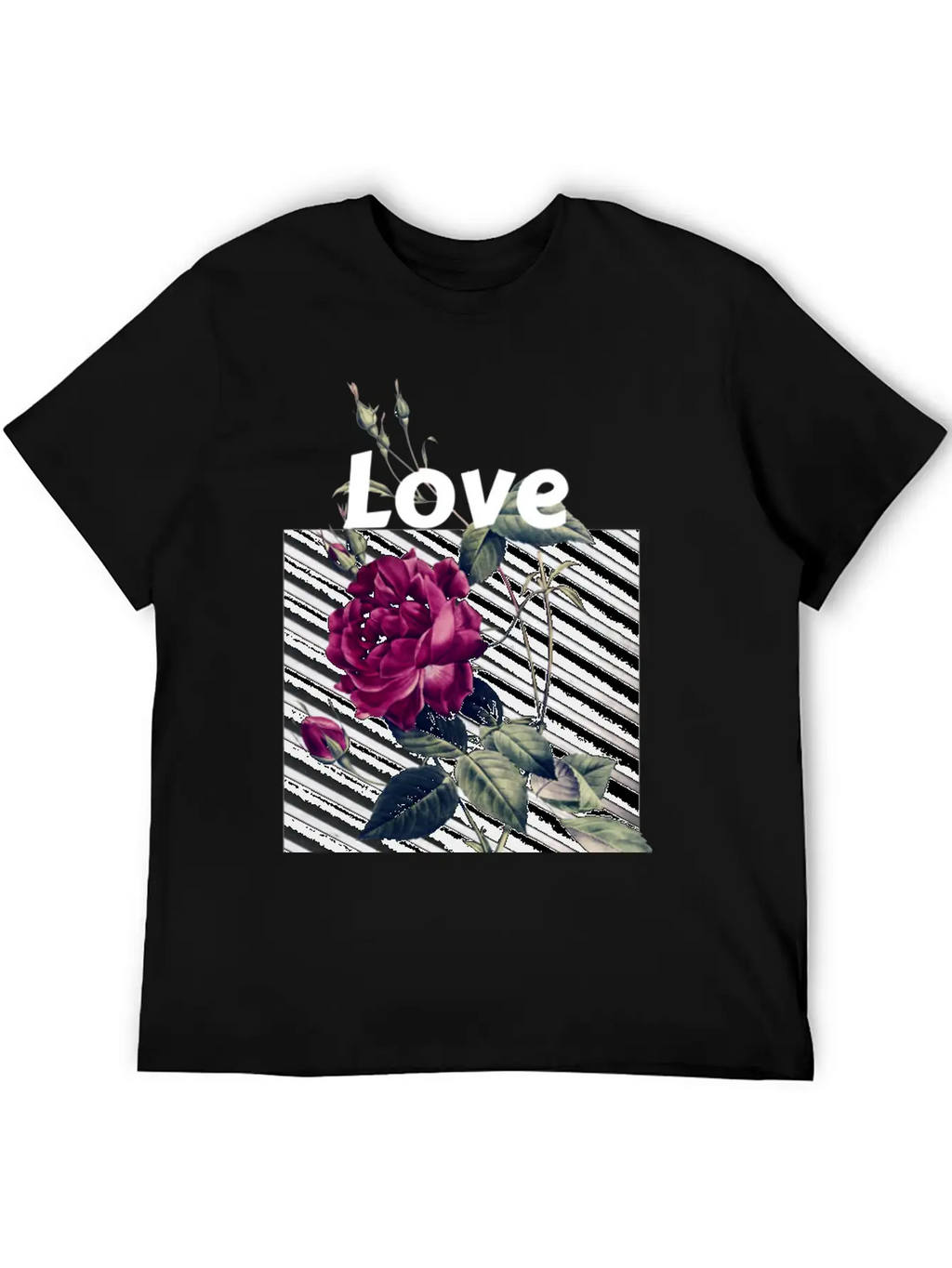 Black Rose Streetwear Aesthetic Classic Cotton Tee – Unisex Comfort For Any Season