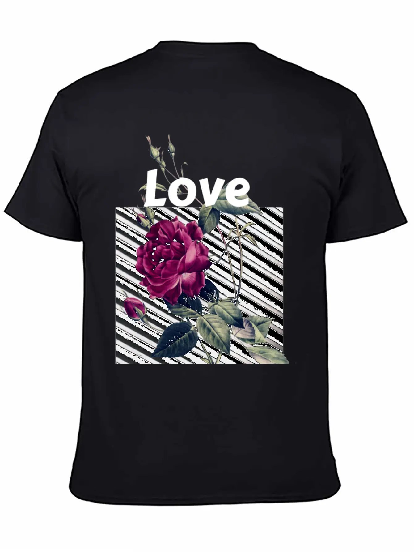 Black Rose Streetwear Aesthetic Classic Cotton Tee – Unisex Comfort For Any Season