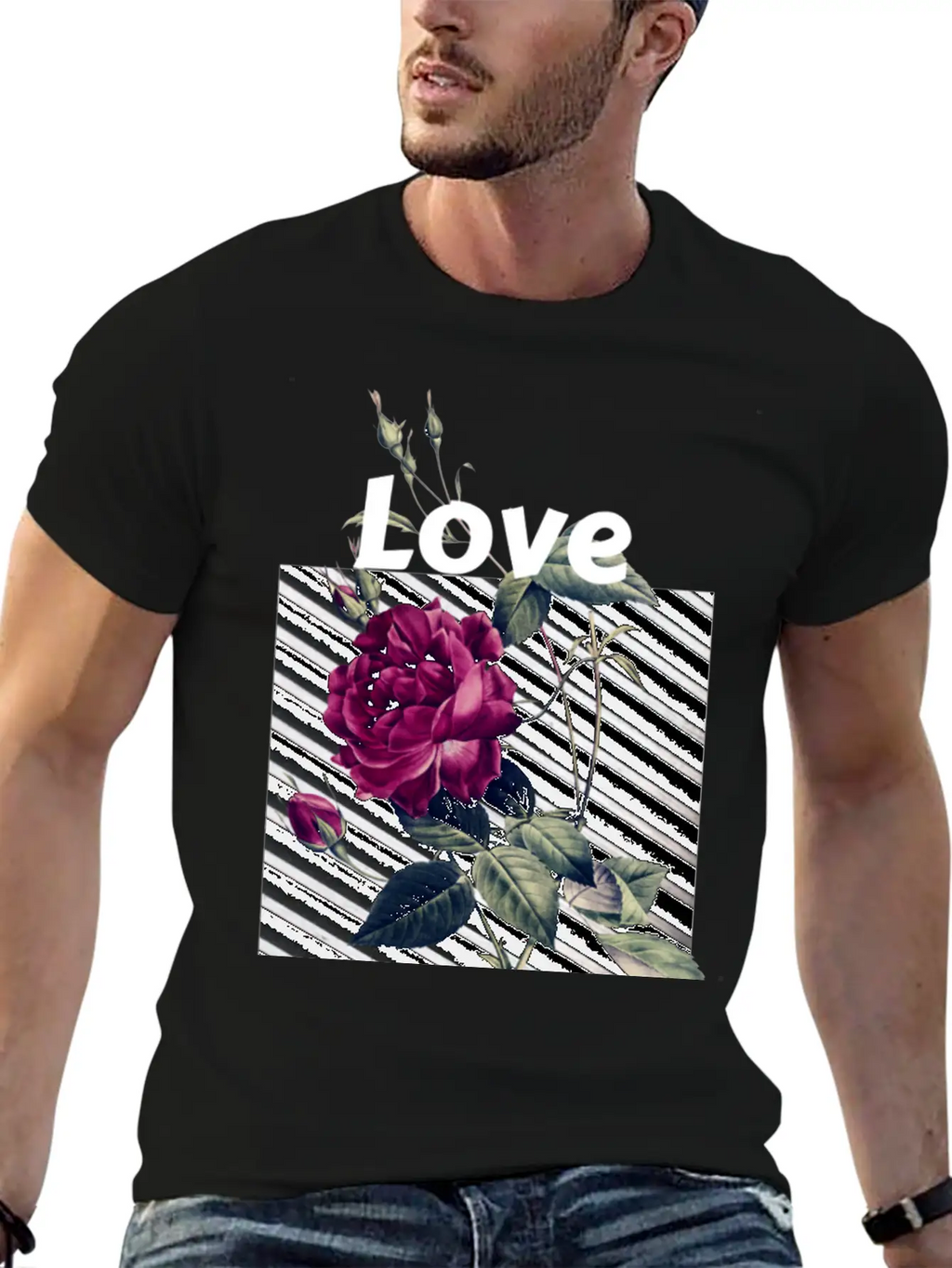 Black Rose Streetwear Aesthetic Classic Cotton Tee – Unisex Comfort For Any Season