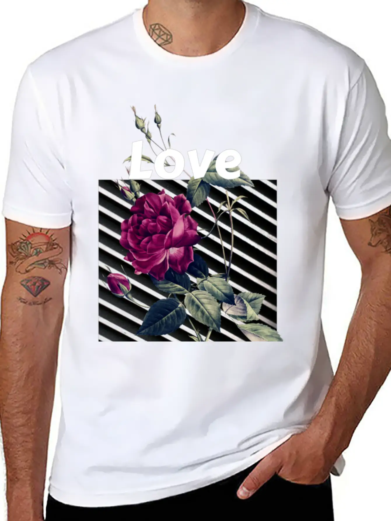 Black Rose Streetwear Aesthetic Classic Cotton Tee – Unisex Comfort For Any Season