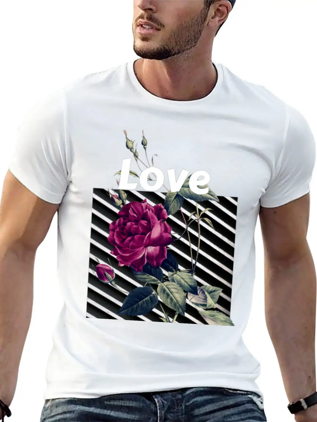 Black Rose Streetwear Aesthetic Classic Cotton Tee – Unisex Comfort For Any Season