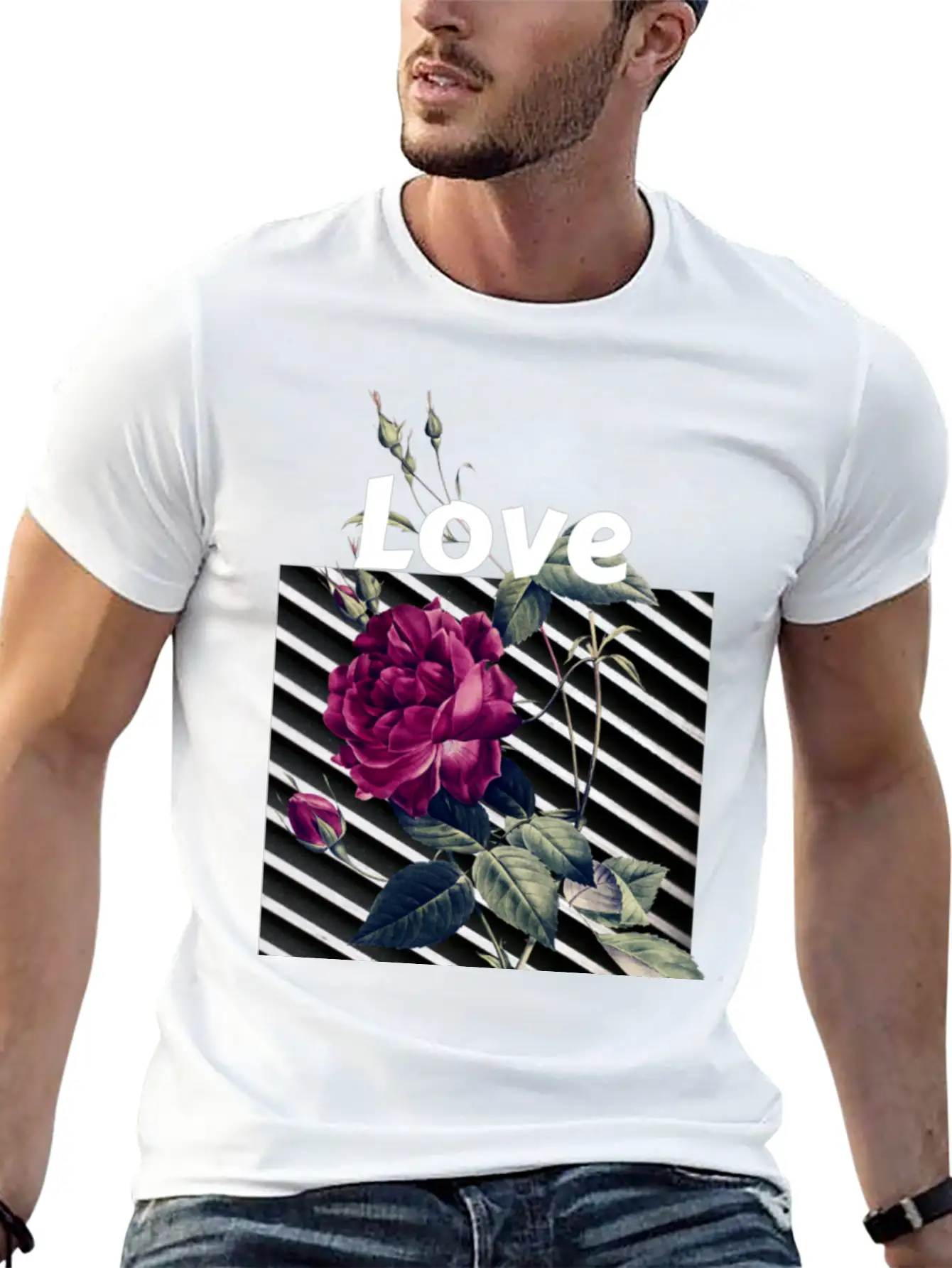 Black Rose Streetwear Aesthetic Classic Cotton Tee – Unisex Comfort For Any Season