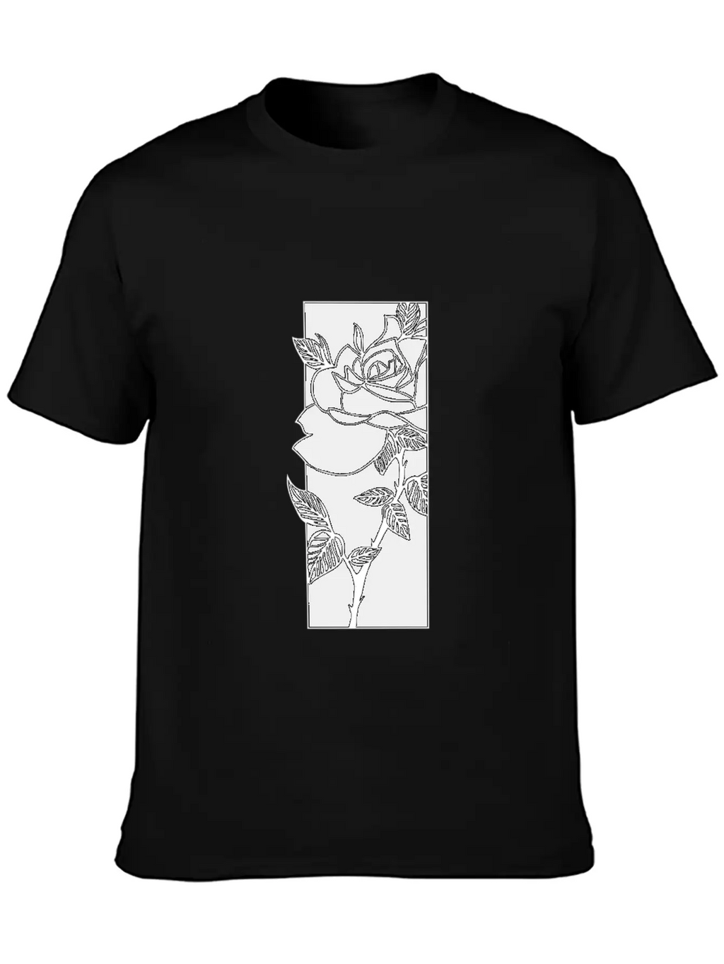 Black T Shirtblack Rose T Shirt Timeless Short Sleeve Tee – Comfy And Minimalist Design