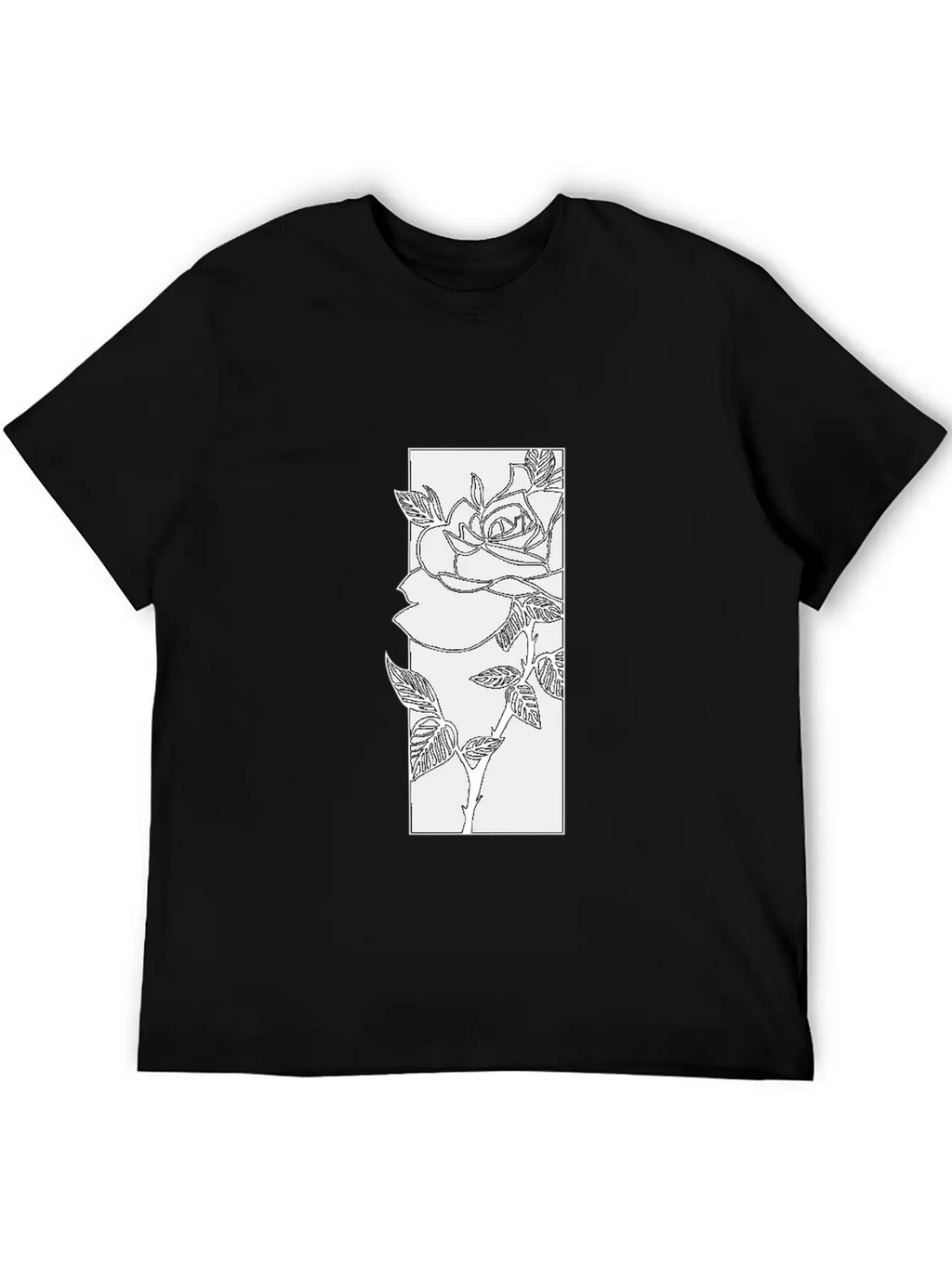 Black T Shirtblack Rose T Shirt Timeless Short Sleeve Tee – Comfy And Minimalist Design
