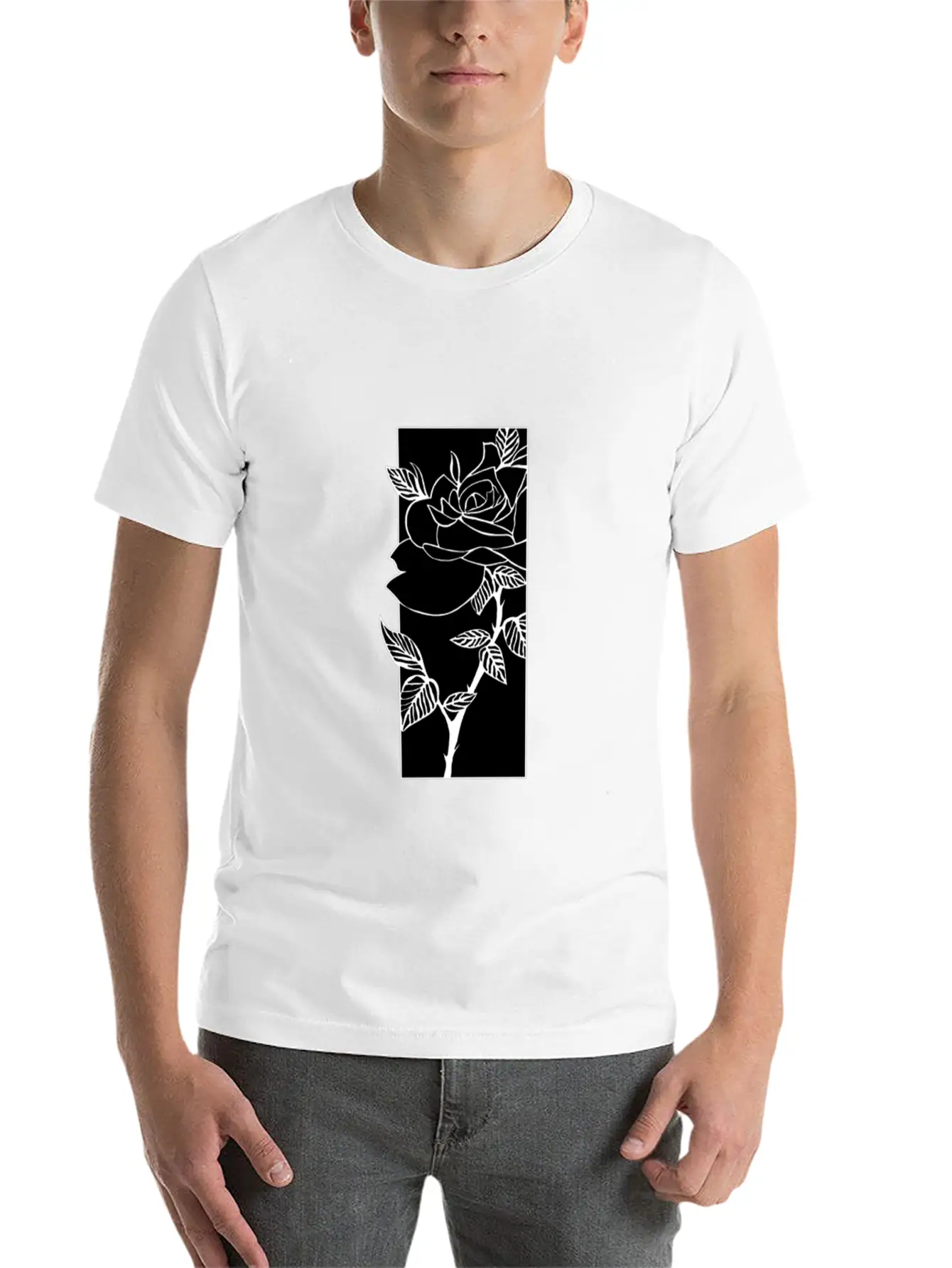 Black T Shirtblack Rose T Shirt Timeless Short Sleeve Tee – Comfy And Minimalist Design