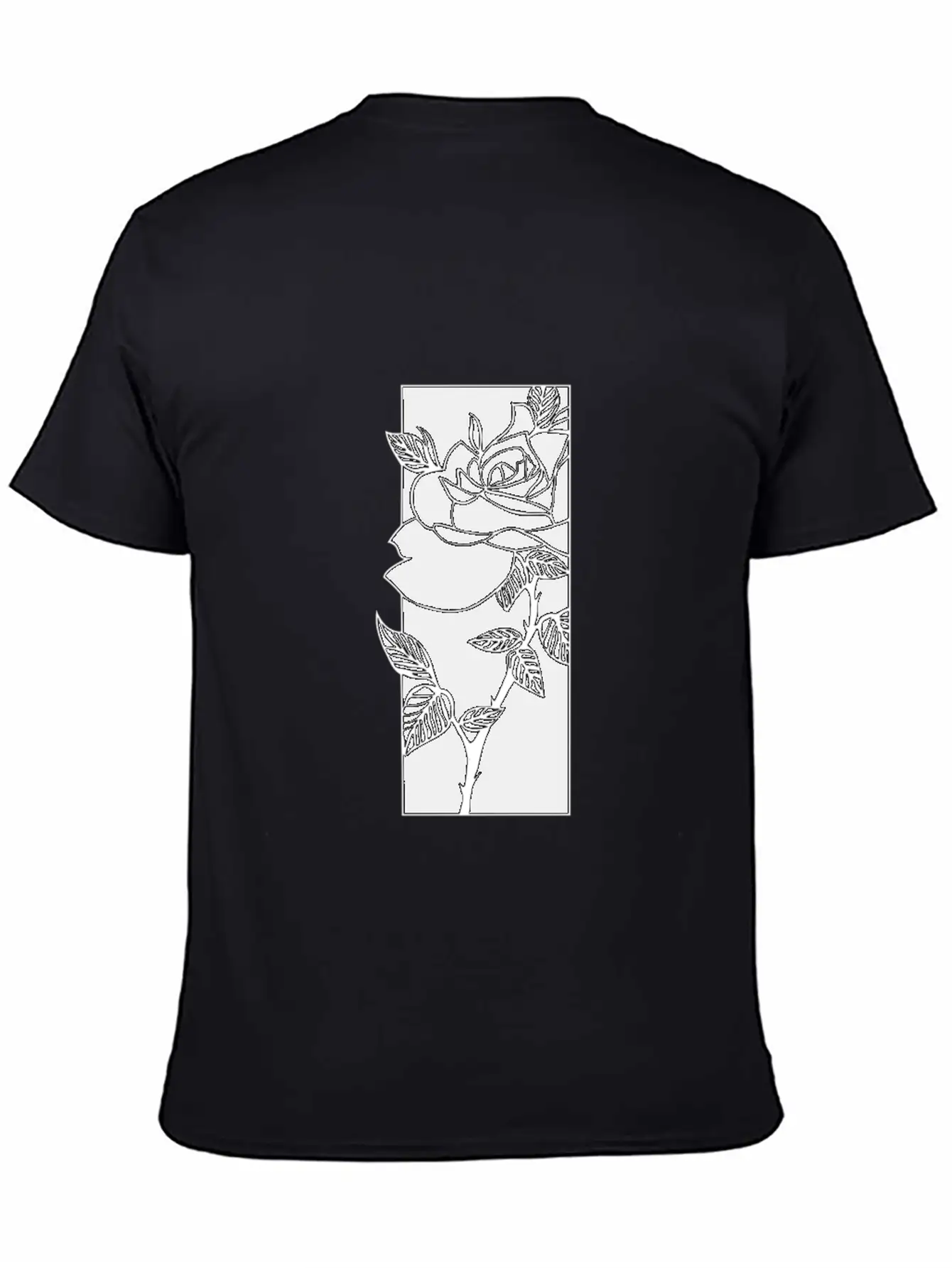 Black T Shirtblack Rose T Shirt Timeless Short Sleeve Tee – Comfy And Minimalist Design