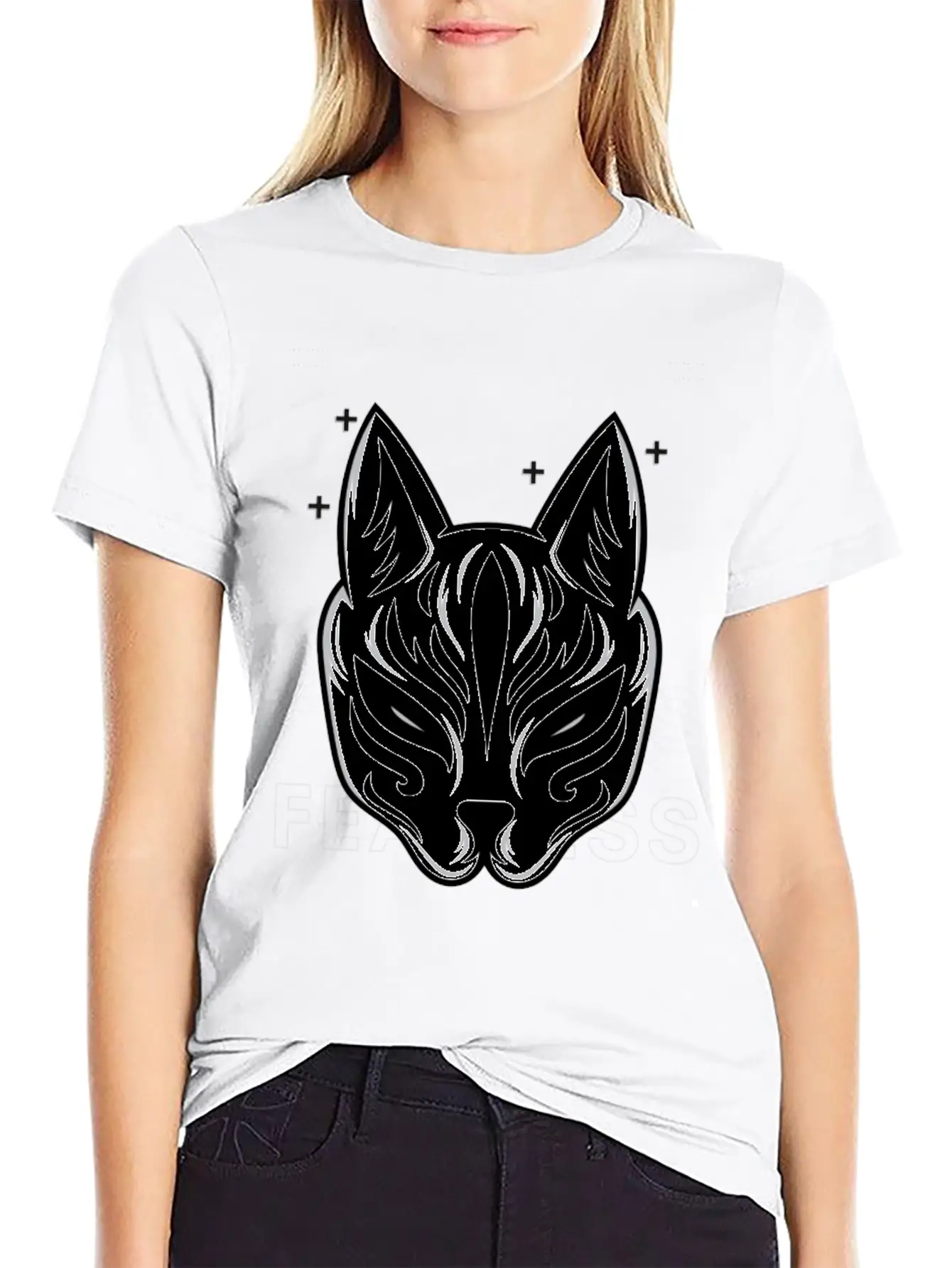 Black White Modern Fearless T Shirt Design Stylish Everyday T-Shirt – Unisex Basic Cotton Tee