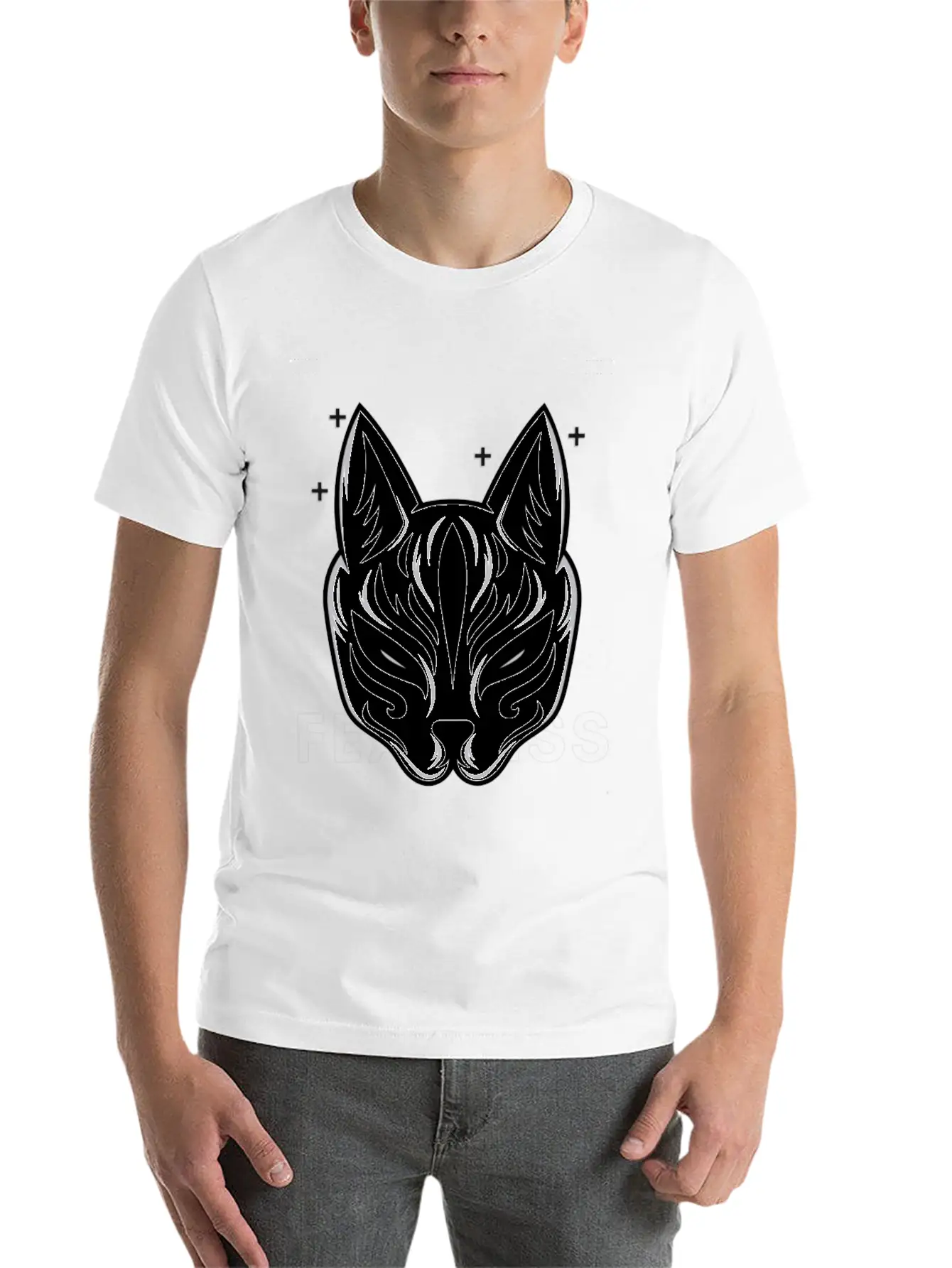 Black White Modern Fearless T Shirt Design Stylish Everyday T-Shirt – Unisex Basic Cotton Tee