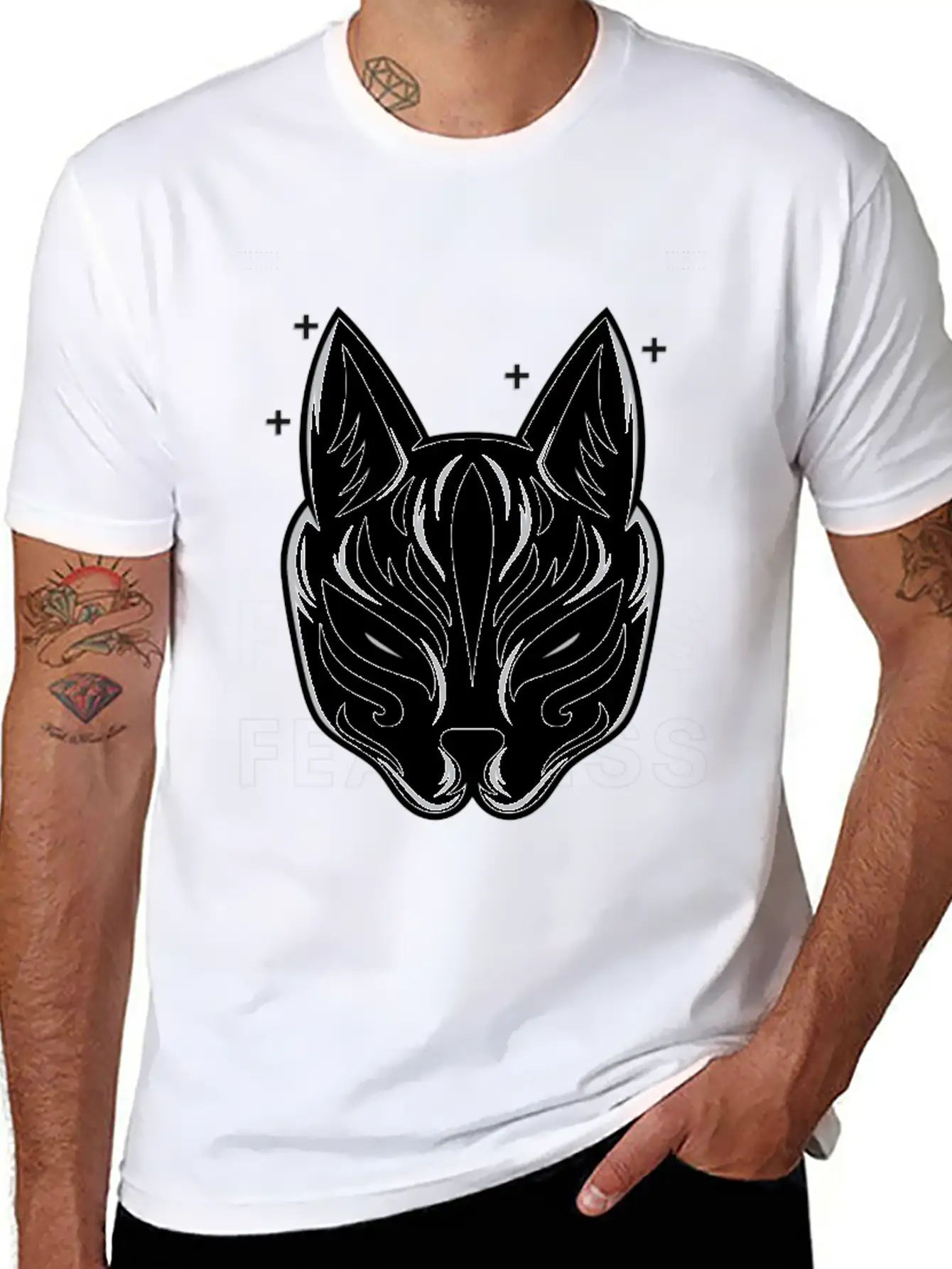 Black White Modern Fearless T Shirt Design Stylish Everyday T-Shirt – Unisex Basic Cotton Tee