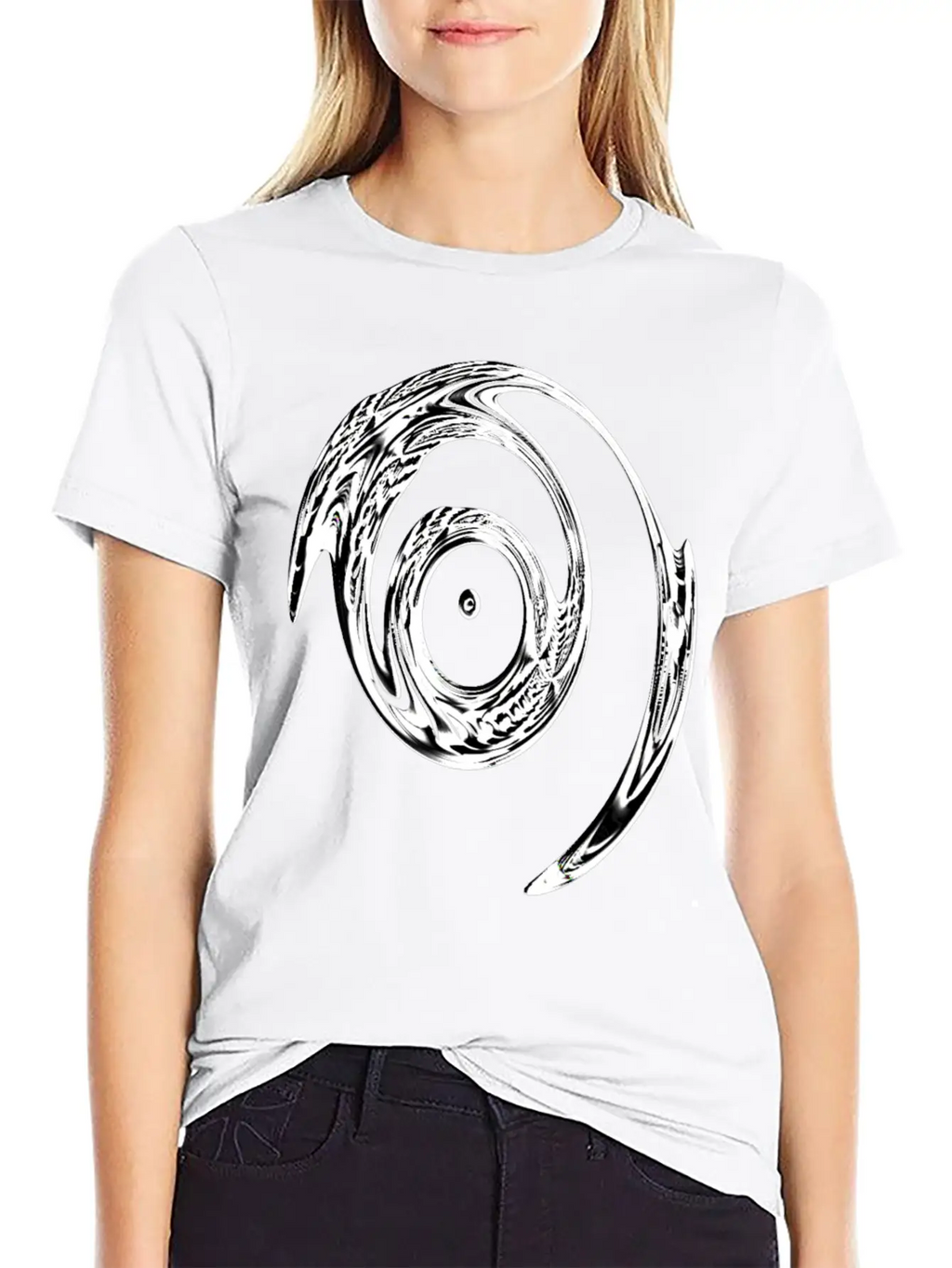 Black White Tribal Linear Timeless Short Sleeve Tee – Comfy And Minimalist Design