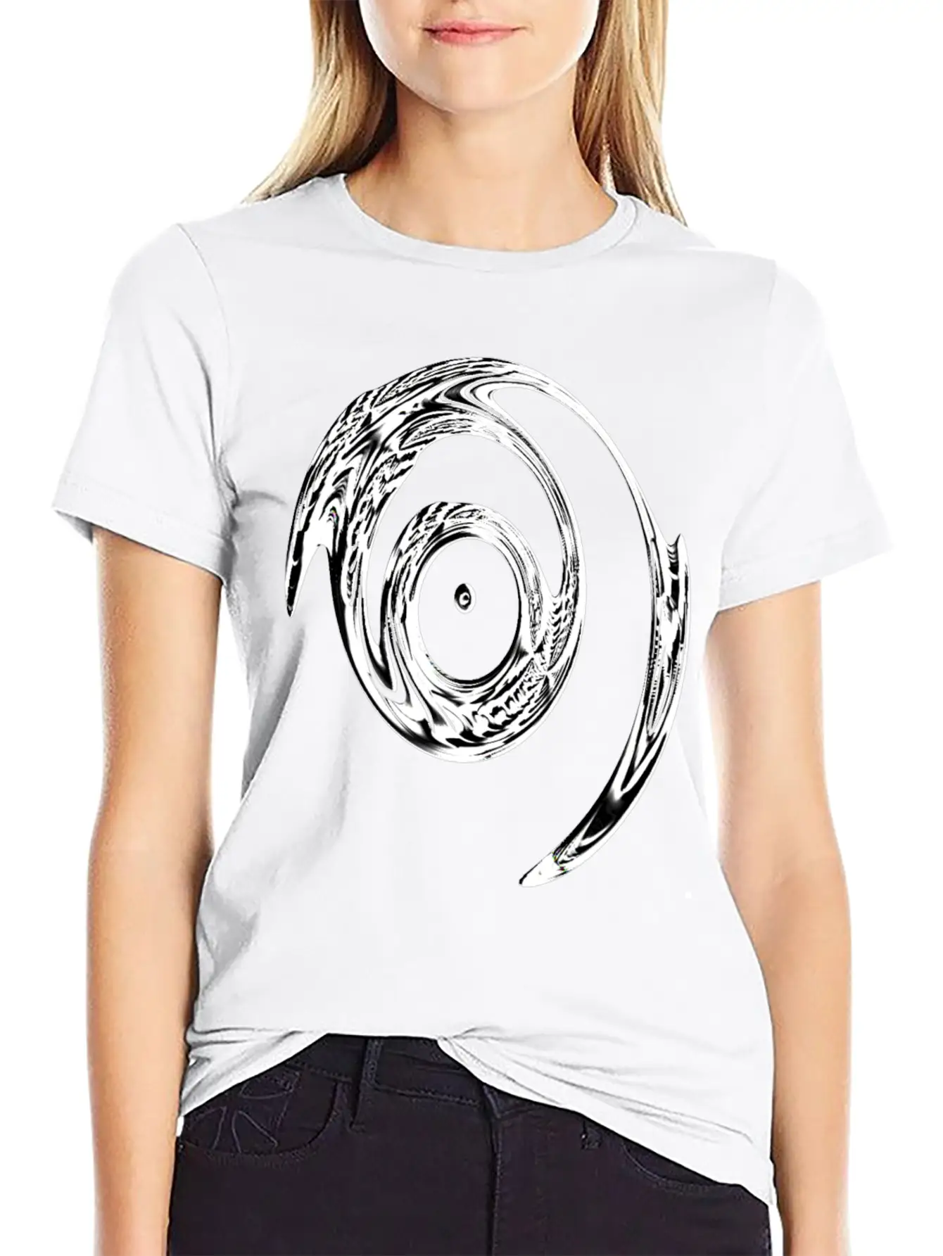 Black White Tribal Linear Timeless Short Sleeve Tee – Comfy And Minimalist Design