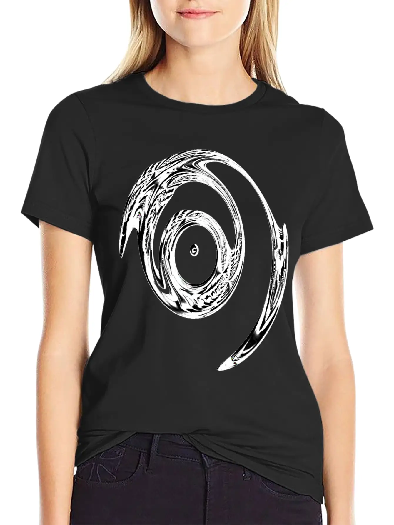Black White Tribal Linear Timeless Short Sleeve Tee – Comfy And Minimalist Design