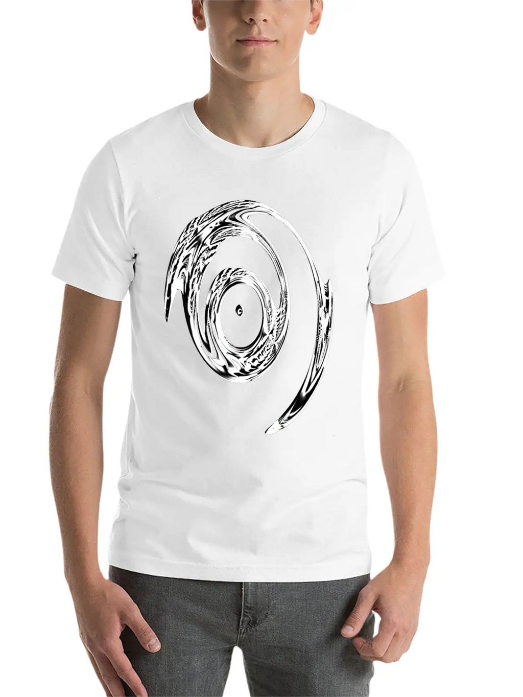 Black White Tribal Linear Timeless Short Sleeve Tee – Comfy And Minimalist Design