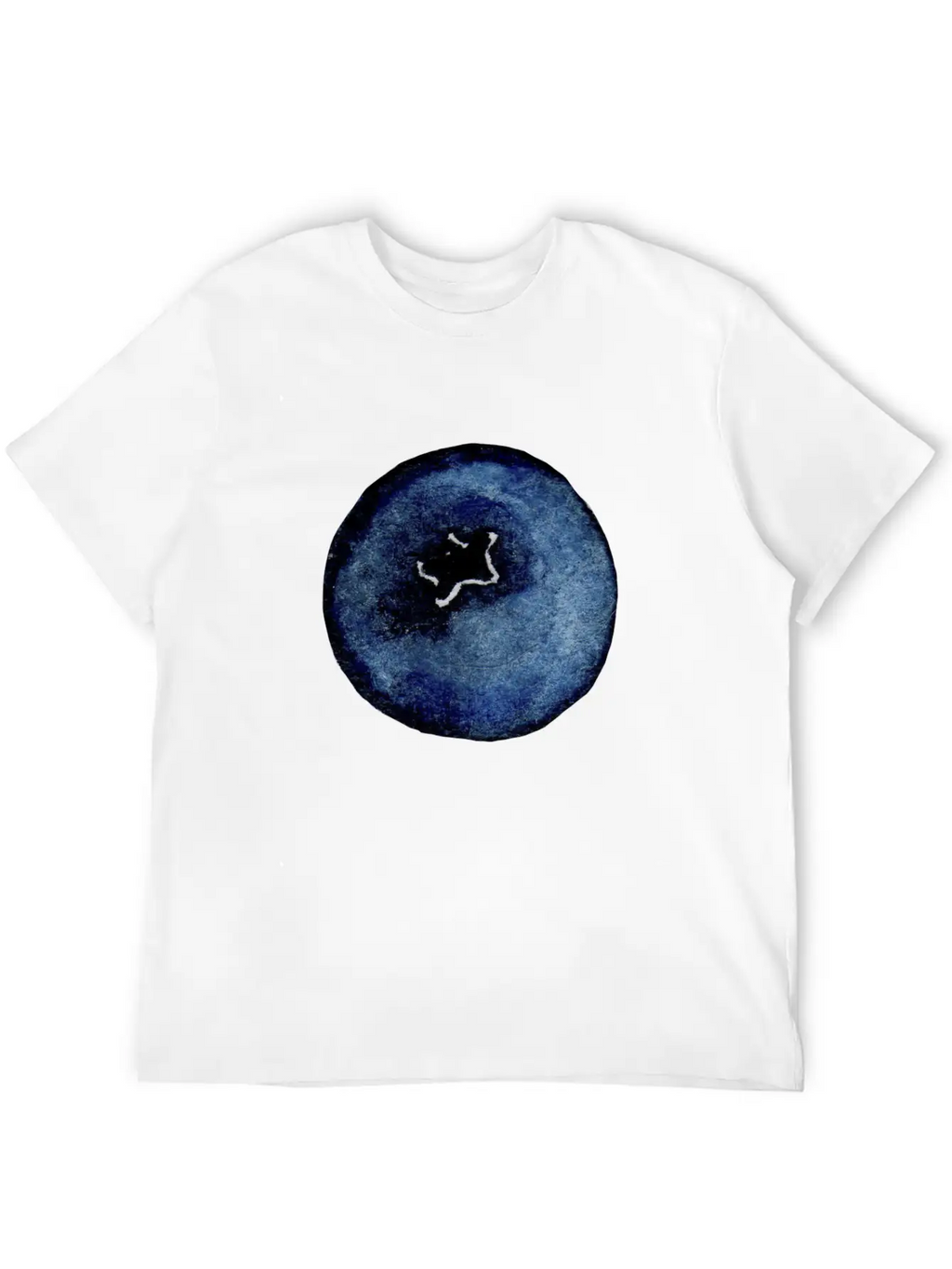 Blackberry Watercolor Breathable Soft Cotton T-Shirt – Timeless Casual Look