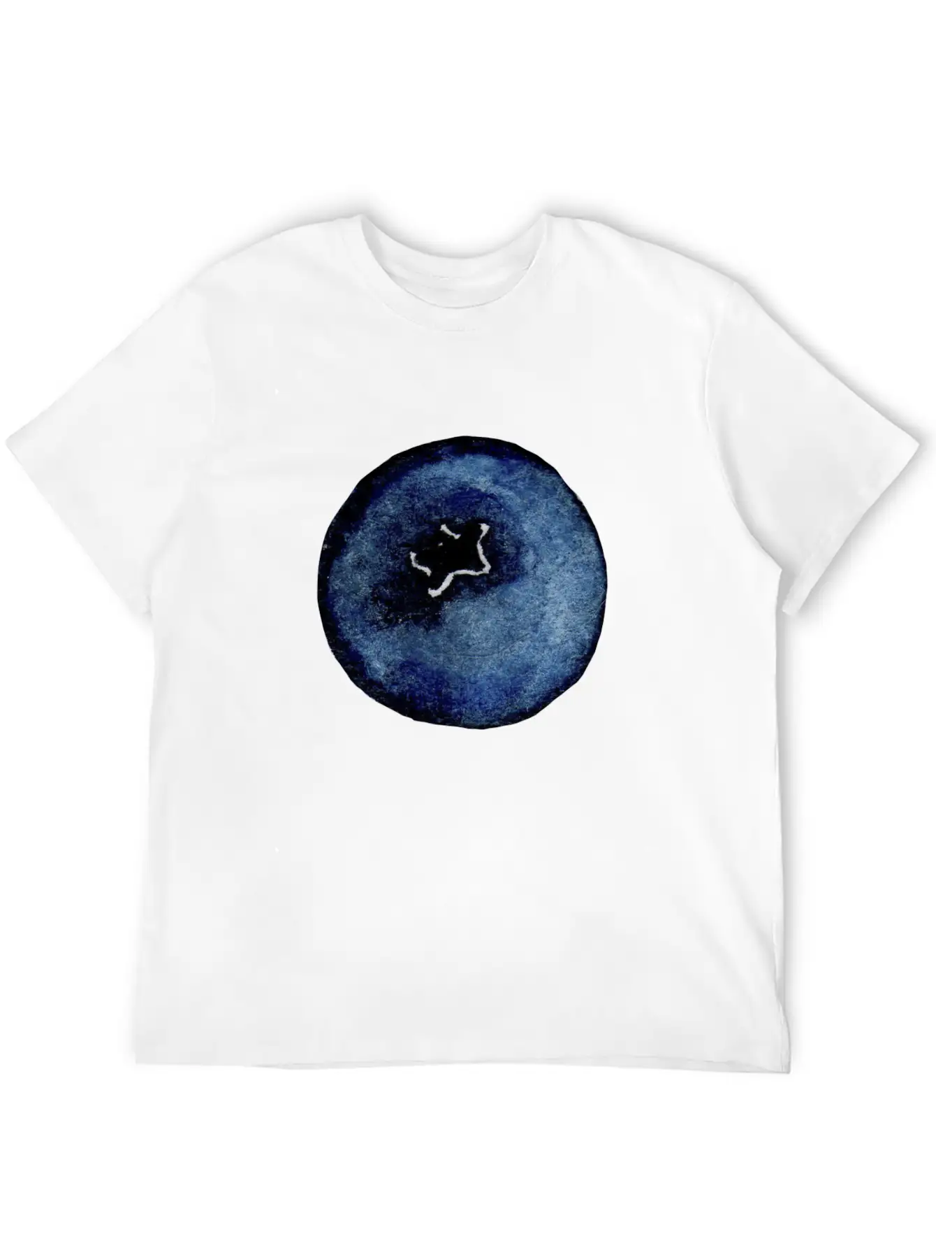 Blackberry Watercolor Breathable Soft Cotton T-Shirt – Timeless Casual Look
