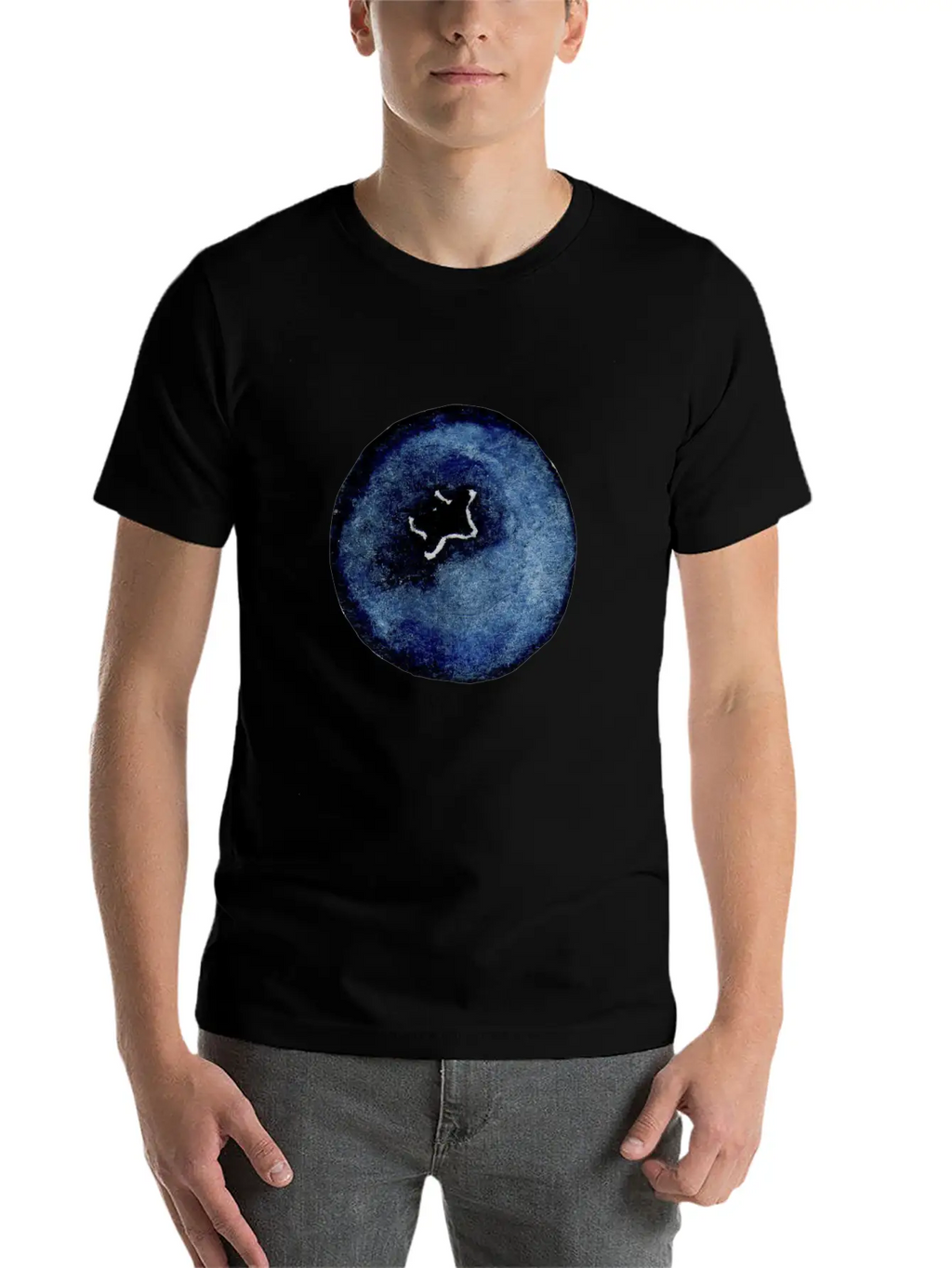 Blackberry Watercolor Breathable Soft Cotton T-Shirt – Timeless Casual Look