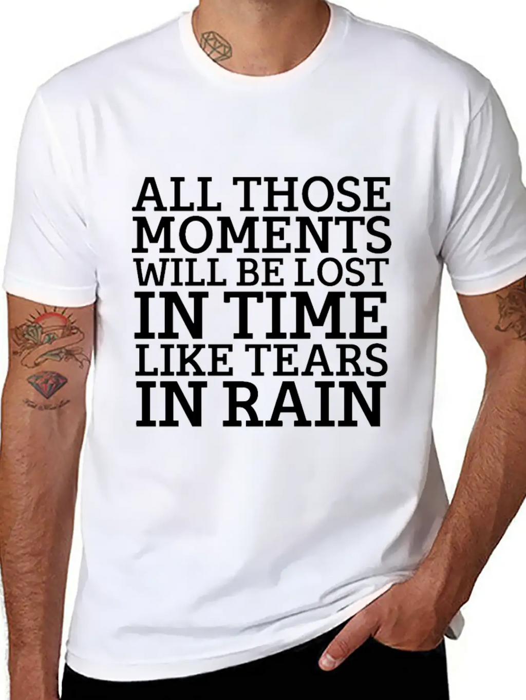 Blade Runner Like Tears In Rain Relaxed Everyday Tee – Lightweight And Durable Cotton