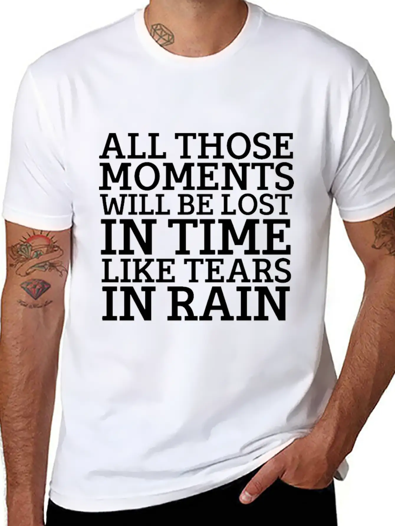 Blade Runner Like Tears In Rain Relaxed Everyday Tee – Lightweight And Durable Cotton