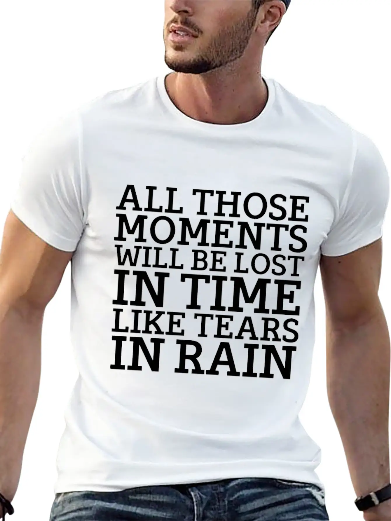 Blade Runner Like Tears In Rain Relaxed Everyday Tee – Lightweight And Durable Cotton