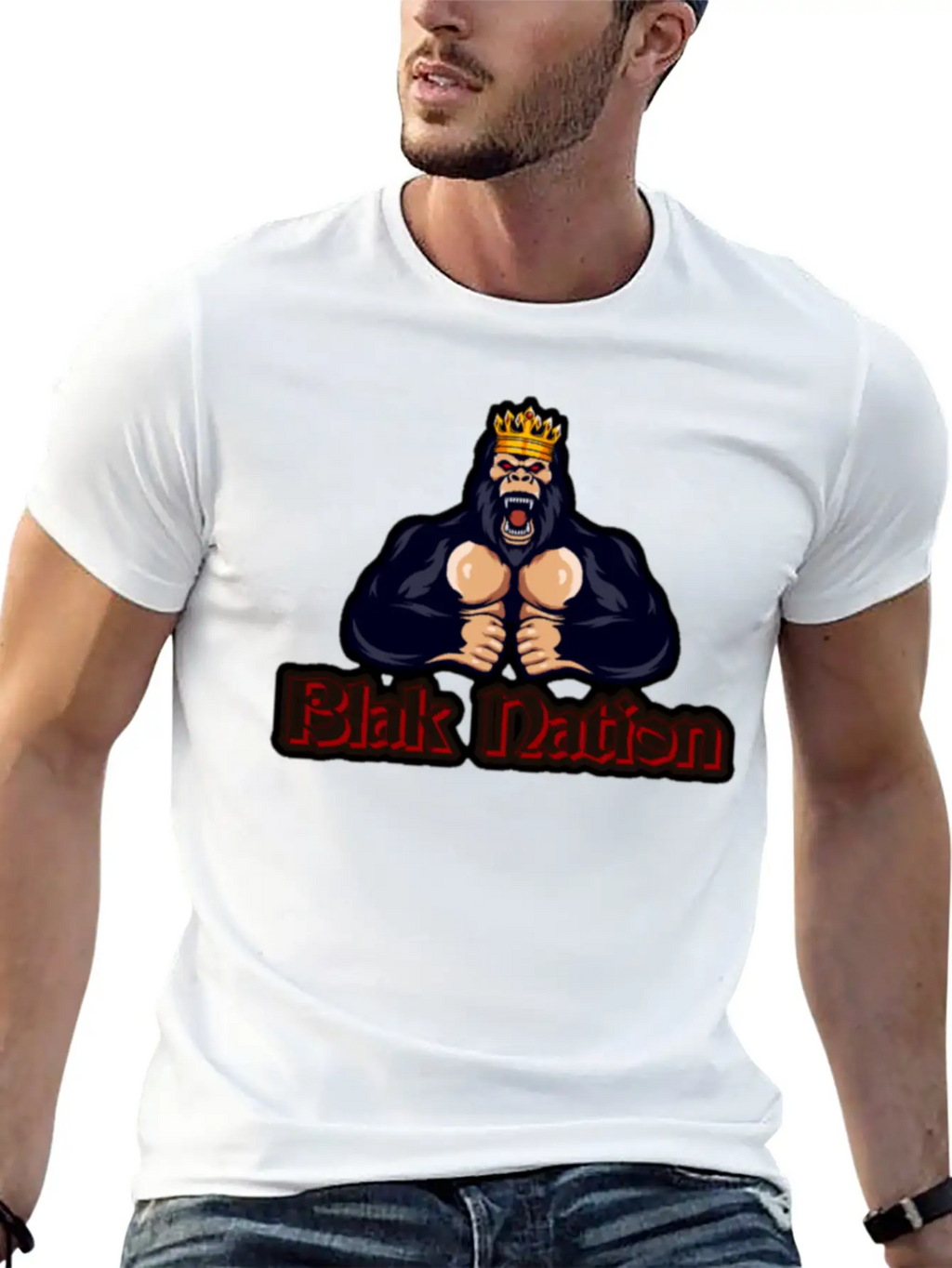 Blak Nation King Ape Classic Cotton Tee – Unisex Comfort For Any Season