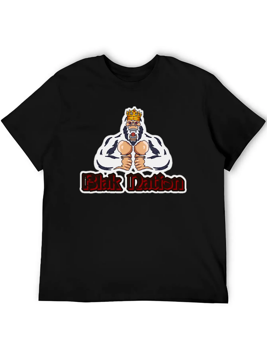 Blak Nation King Ape Classic Cotton Tee – Unisex Comfort For Any Season