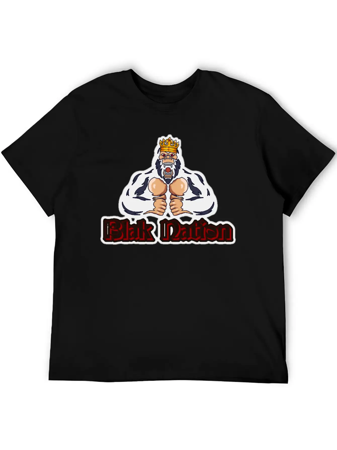 Blak Nation King Ape Classic Cotton Tee – Unisex Comfort For Any Season