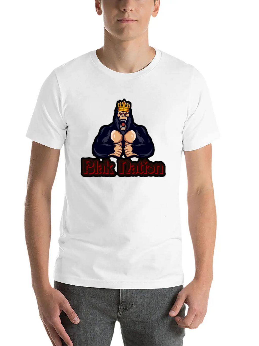 Blak Nation King Ape Classic Cotton Tee – Unisex Comfort For Any Season