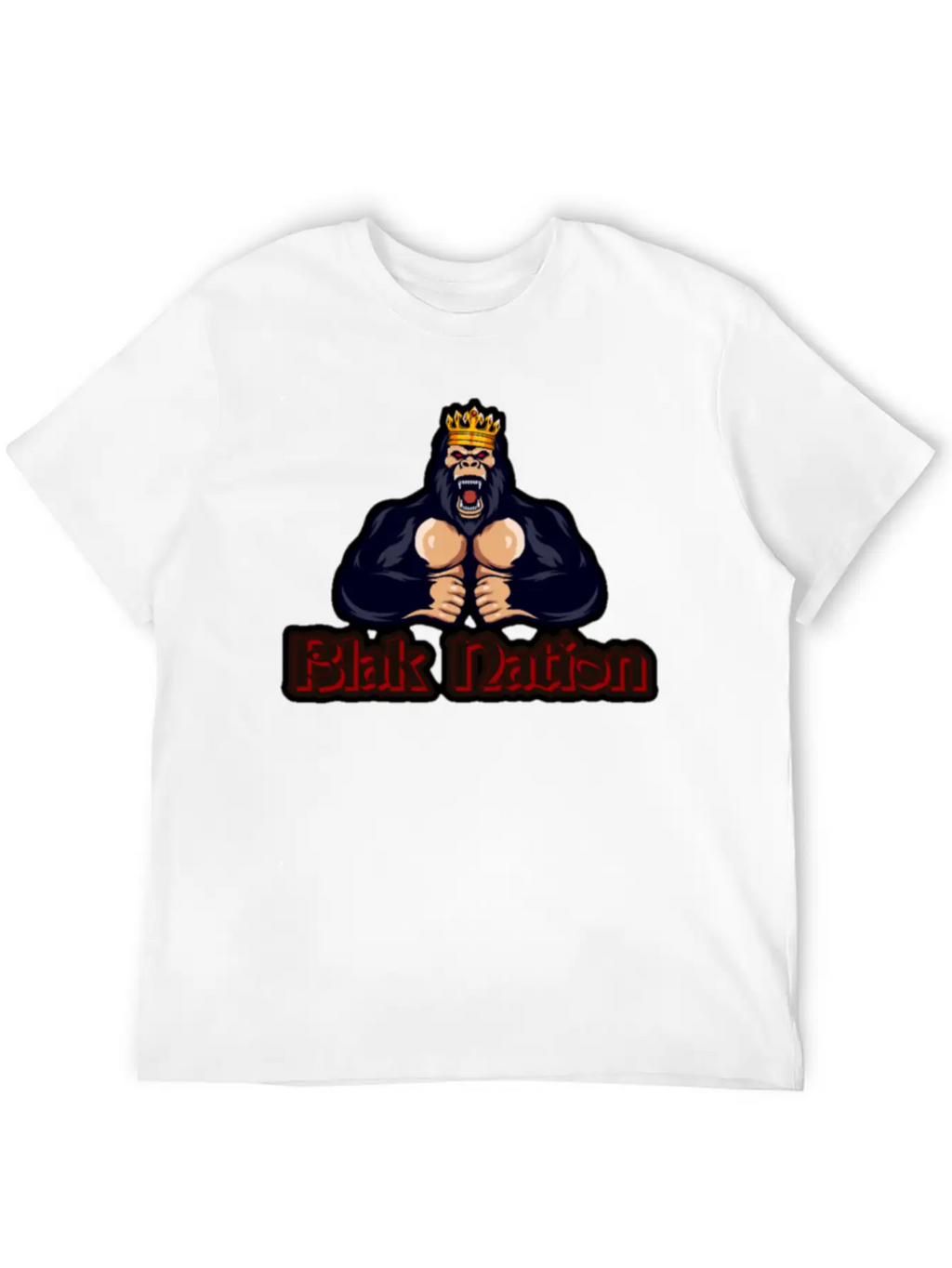 Blak Nation King Ape Classic Cotton Tee – Unisex Comfort For Any Season