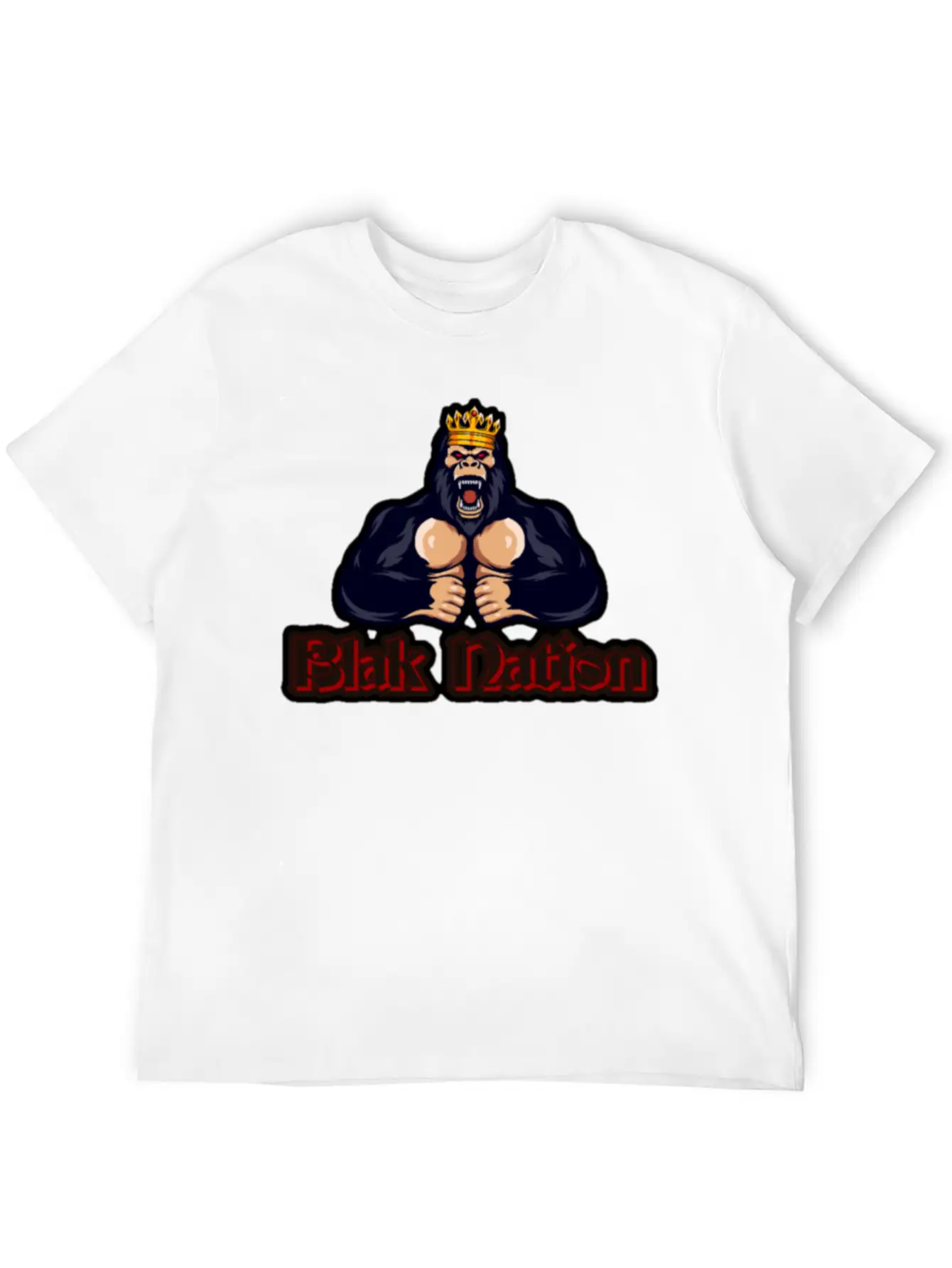 Blak Nation King Ape Classic Cotton Tee – Unisex Comfort For Any Season