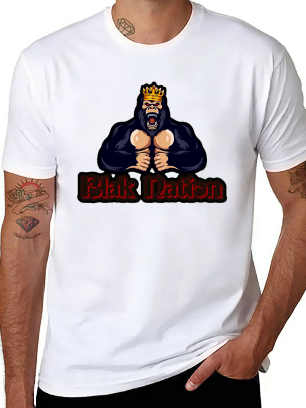 Blak Nation King Ape Classic Cotton Tee – Unisex Comfort For Any Season