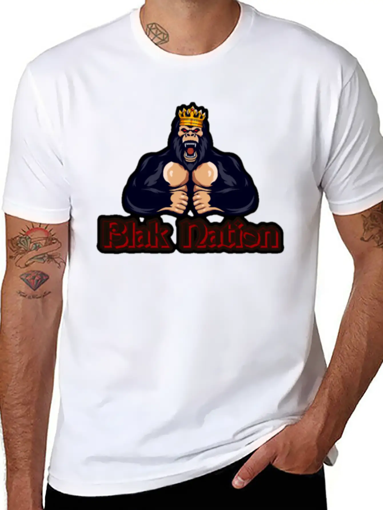 Blak Nation King Ape Classic Cotton Tee – Unisex Comfort For Any Season